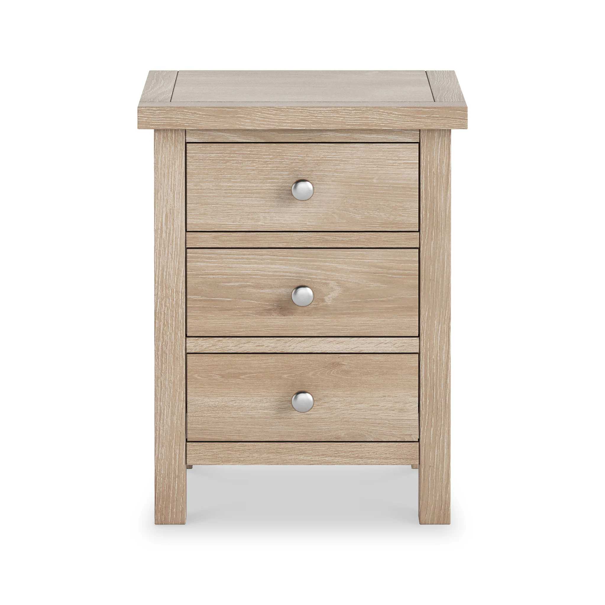 Farro Washed Oak Bedside Table - Image 3