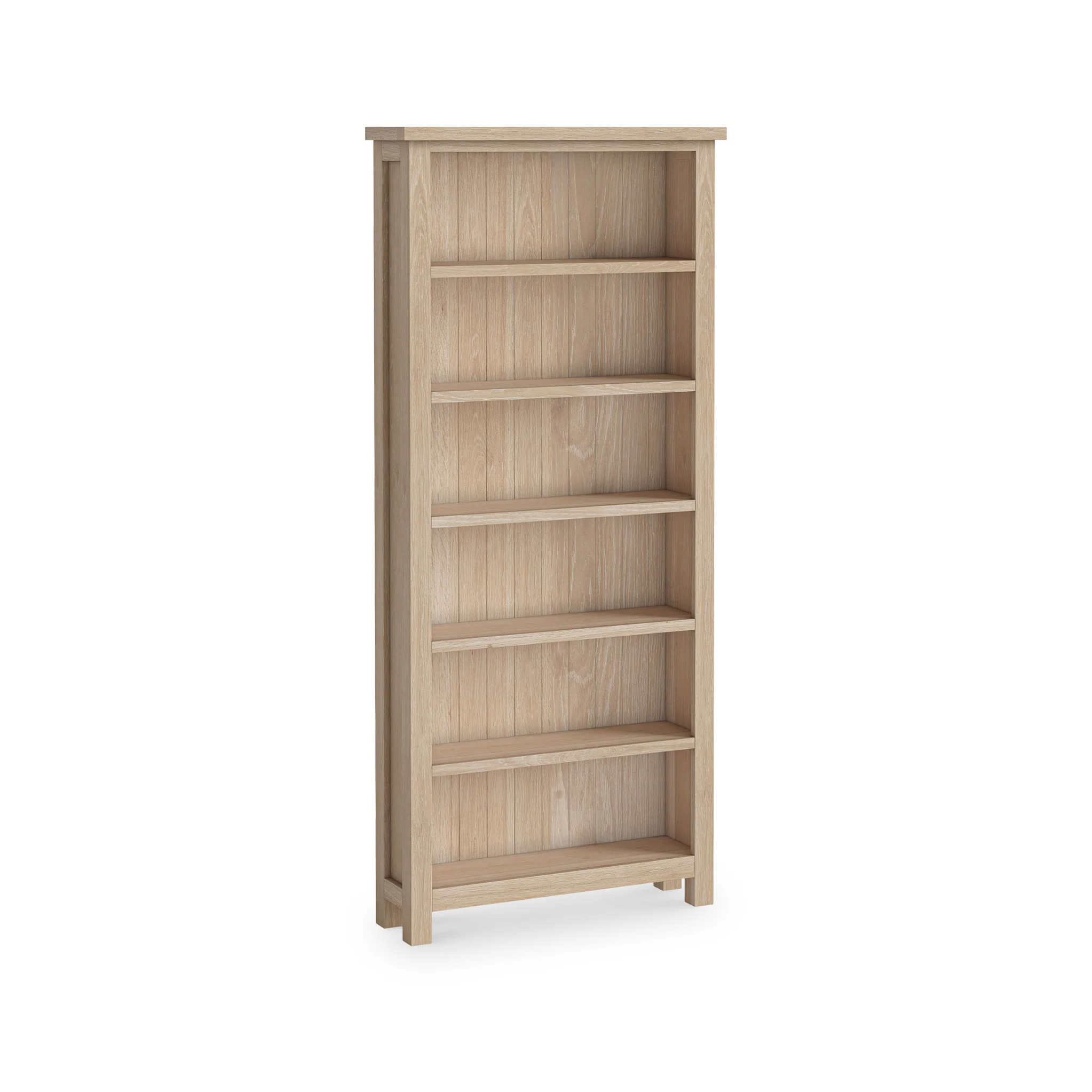 Farro Washed Oak Large Bookcase