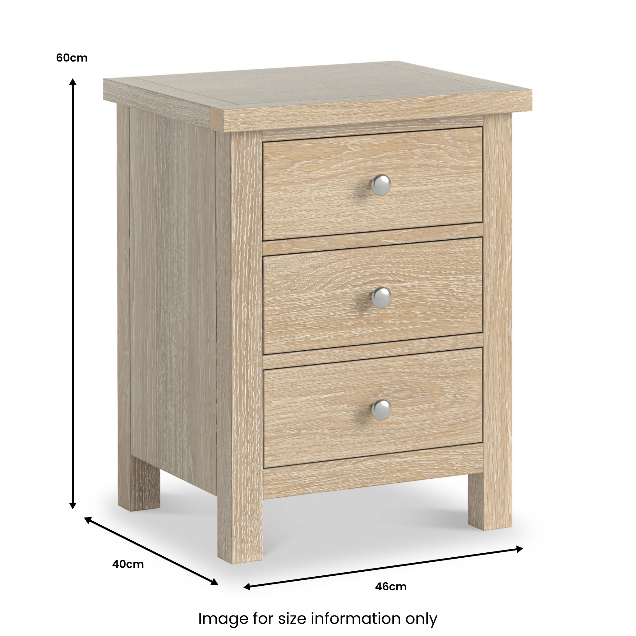 Farro Washed Oak XL Bedside Table - Image 9