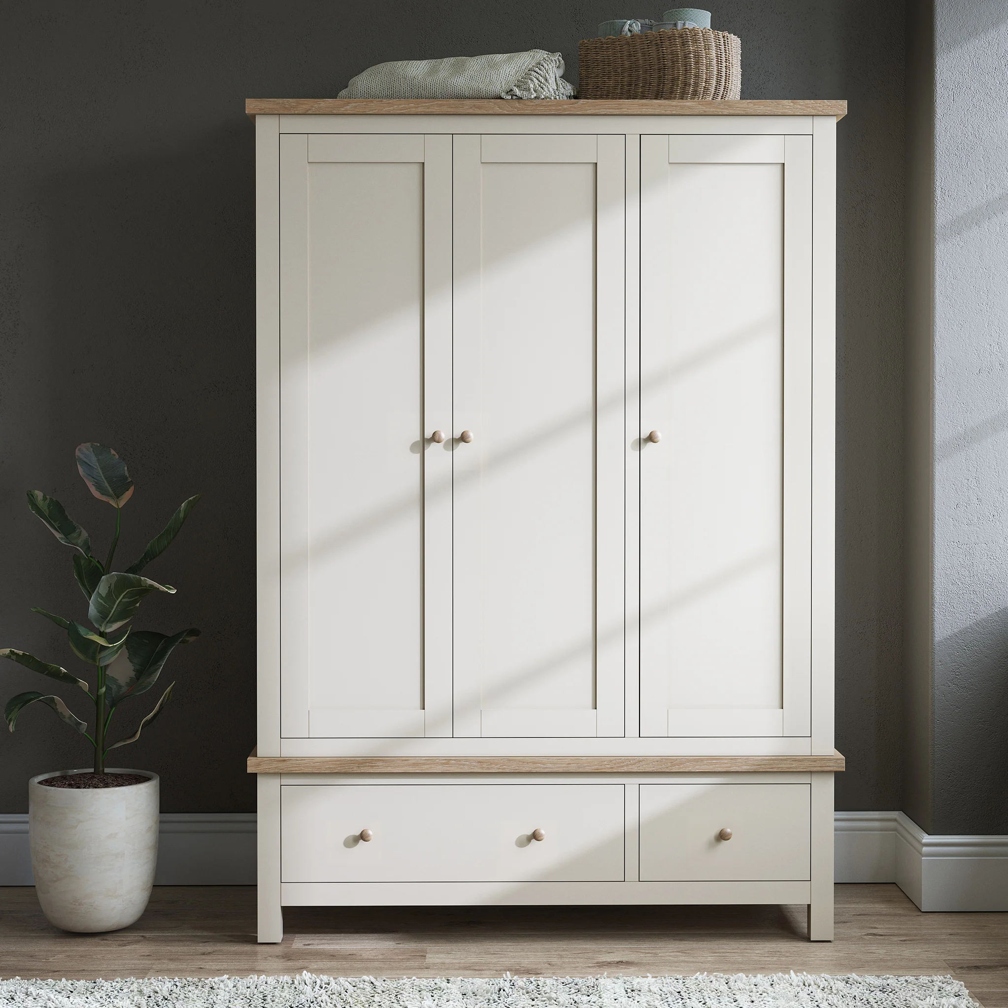 Farro Triple Wardrobe with Drawers - Image 25