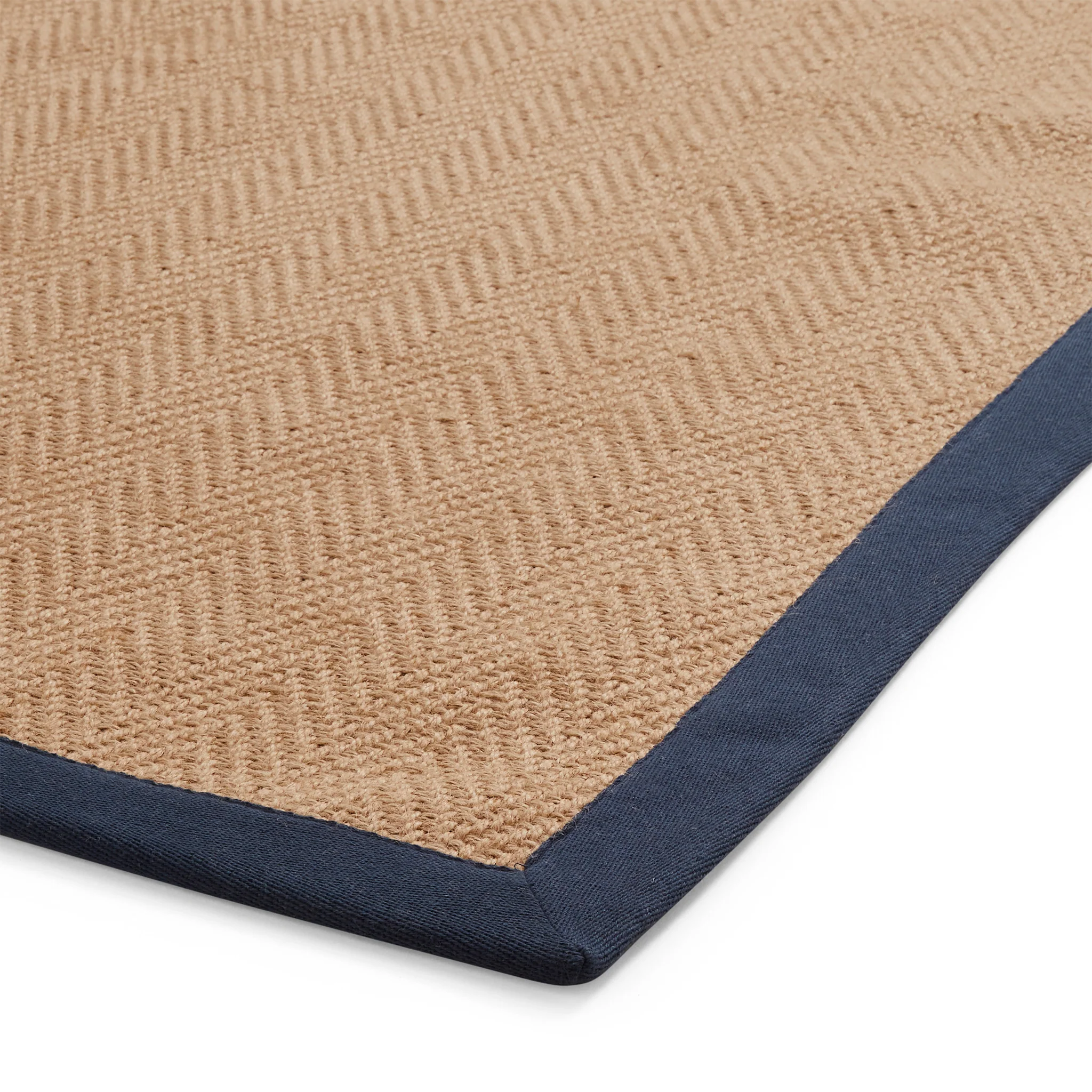 Ford Herringbone Jute Border Rug - Image 44