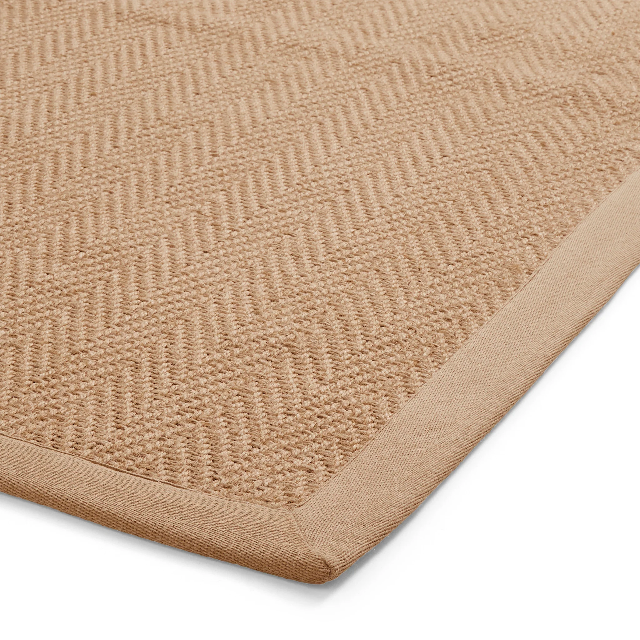 Ford Herringbone Jute Border Rug - Image 9
