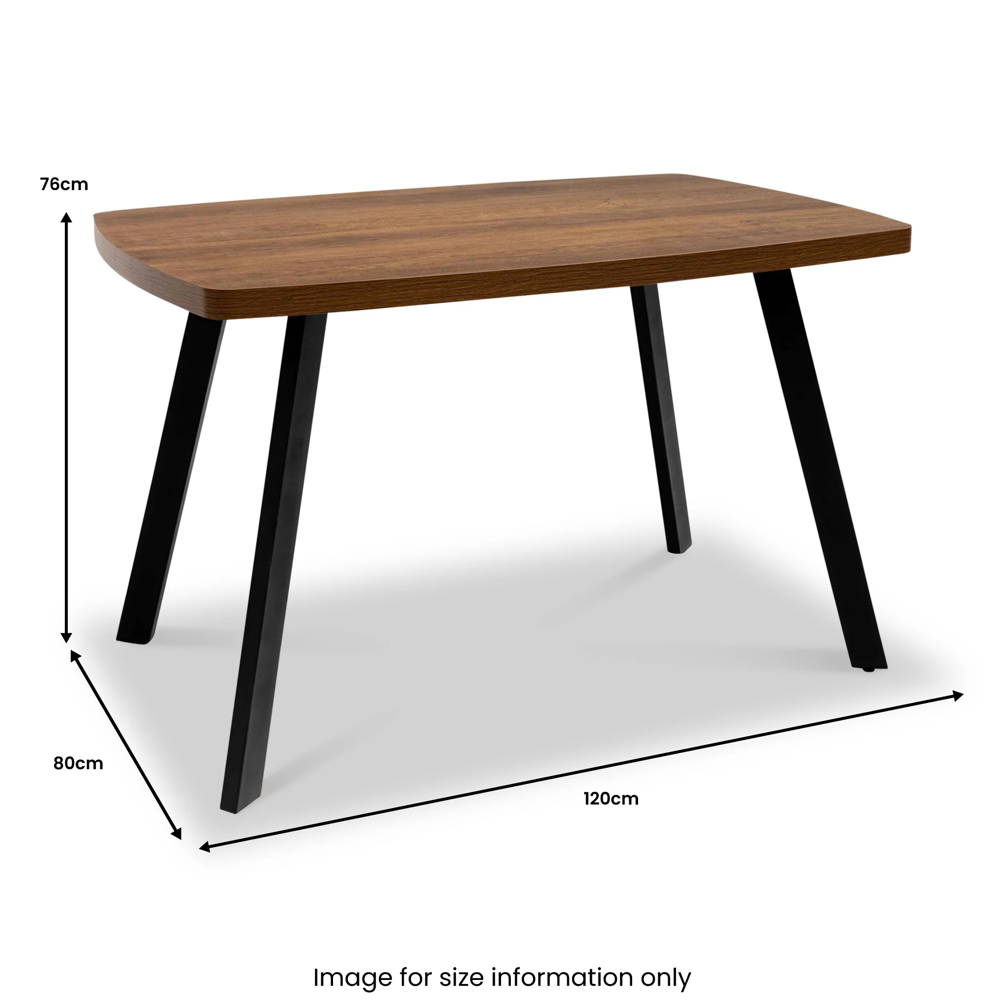 Frankie 120cm Oak Effect Dining Table - Image 10