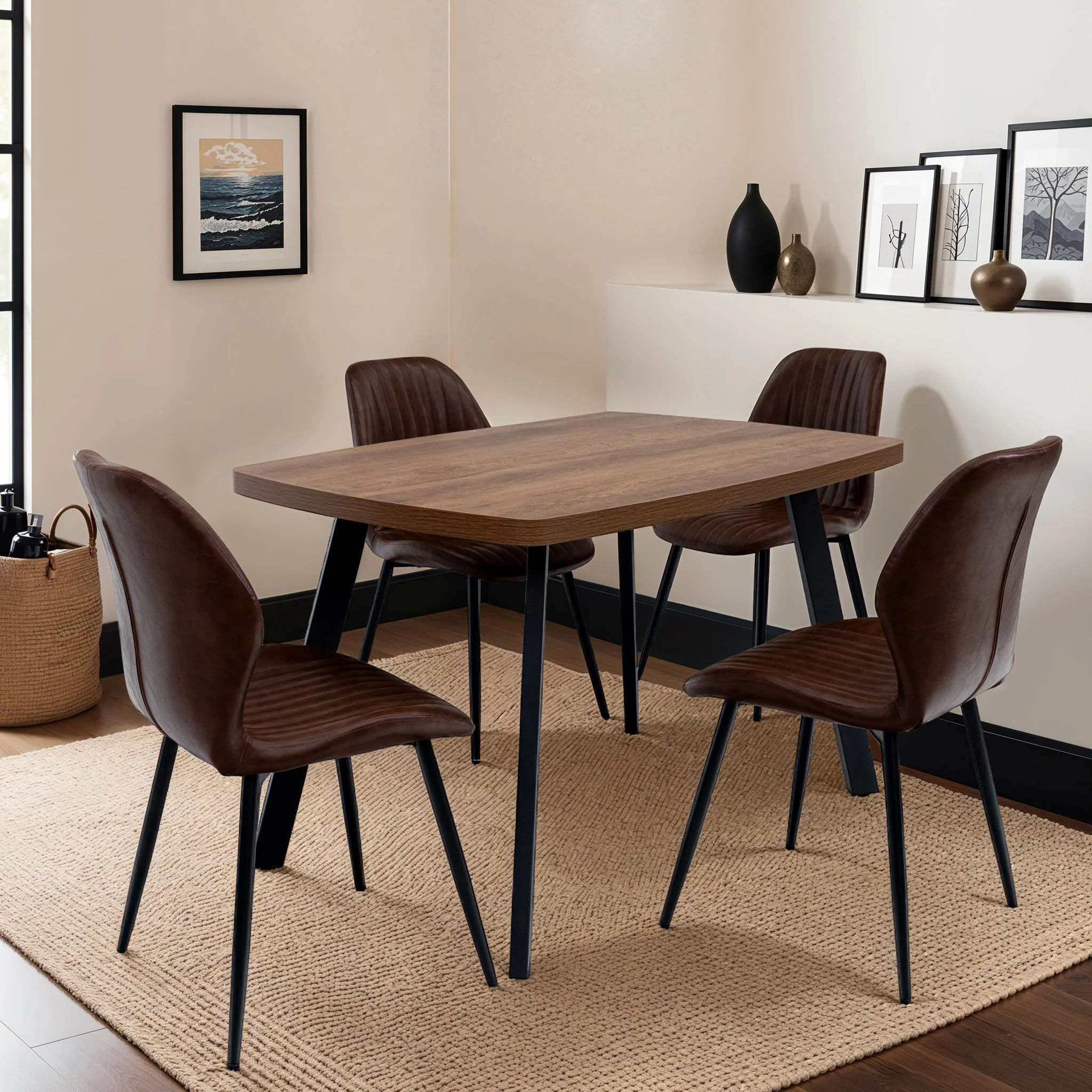 Frankie 120cm Oak Effect Dining Table - Image 2