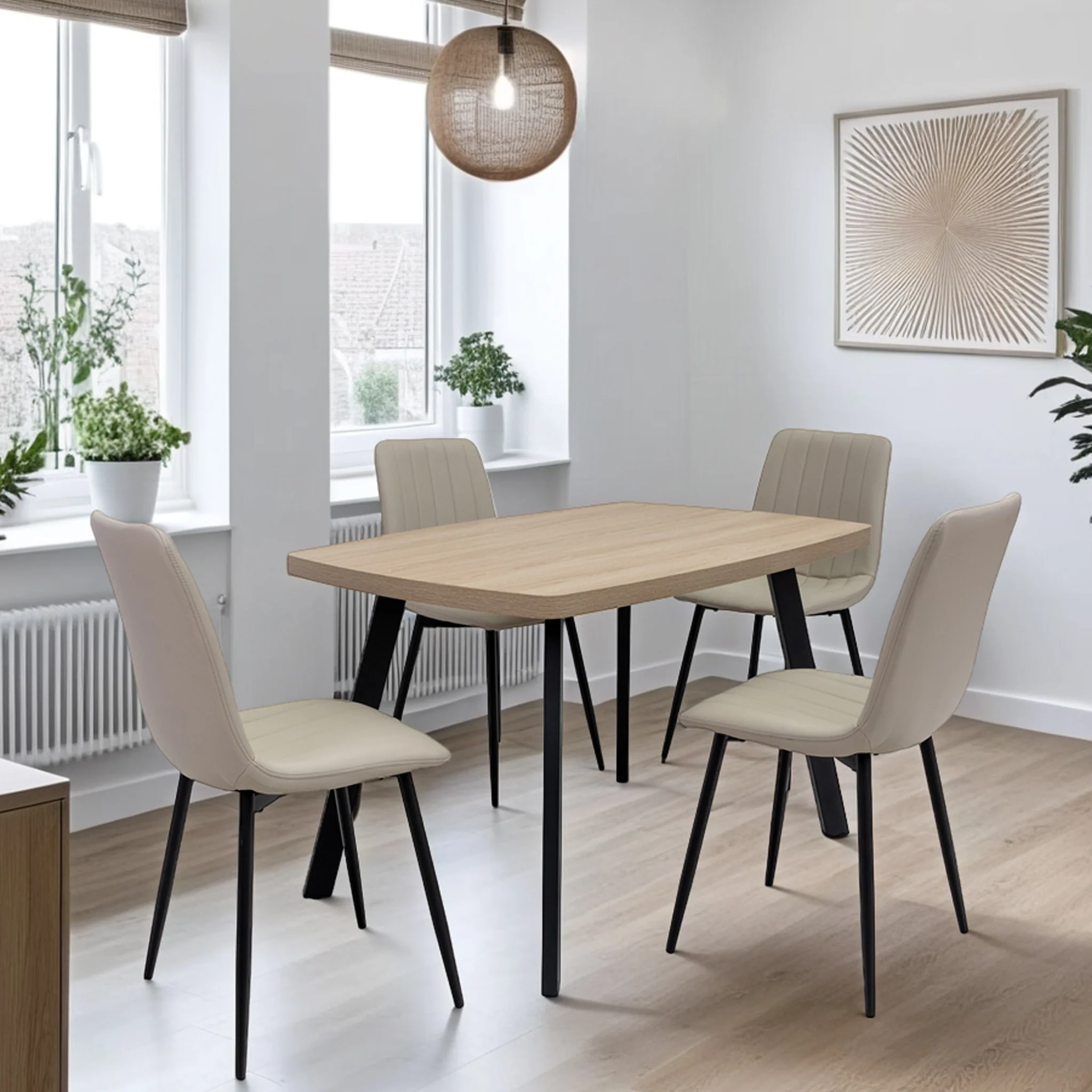 Frankie 120cm Oak Effect Dining Table - Image 6