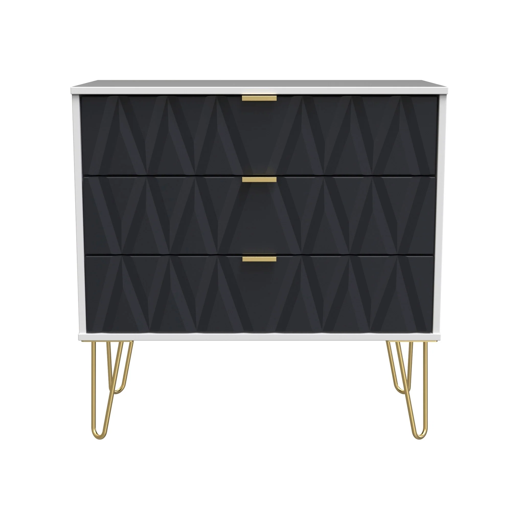Geo 3 Drawer Chest with Gold Hairpin Legs - Image 6