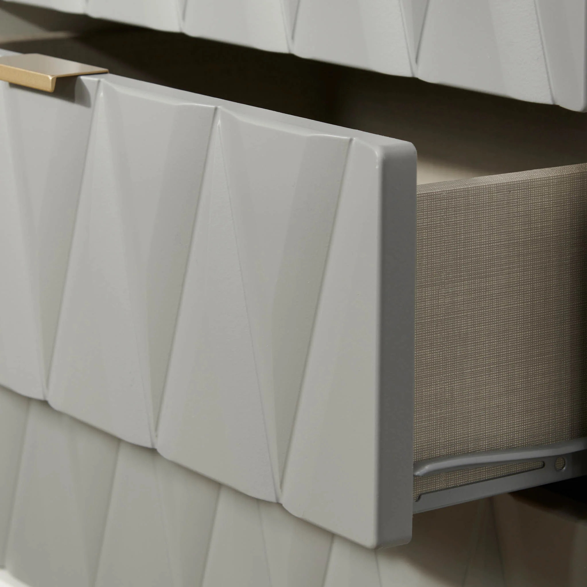 Geo 3 Drawer TV Unit with Gold Hairpin Legs - Image 3