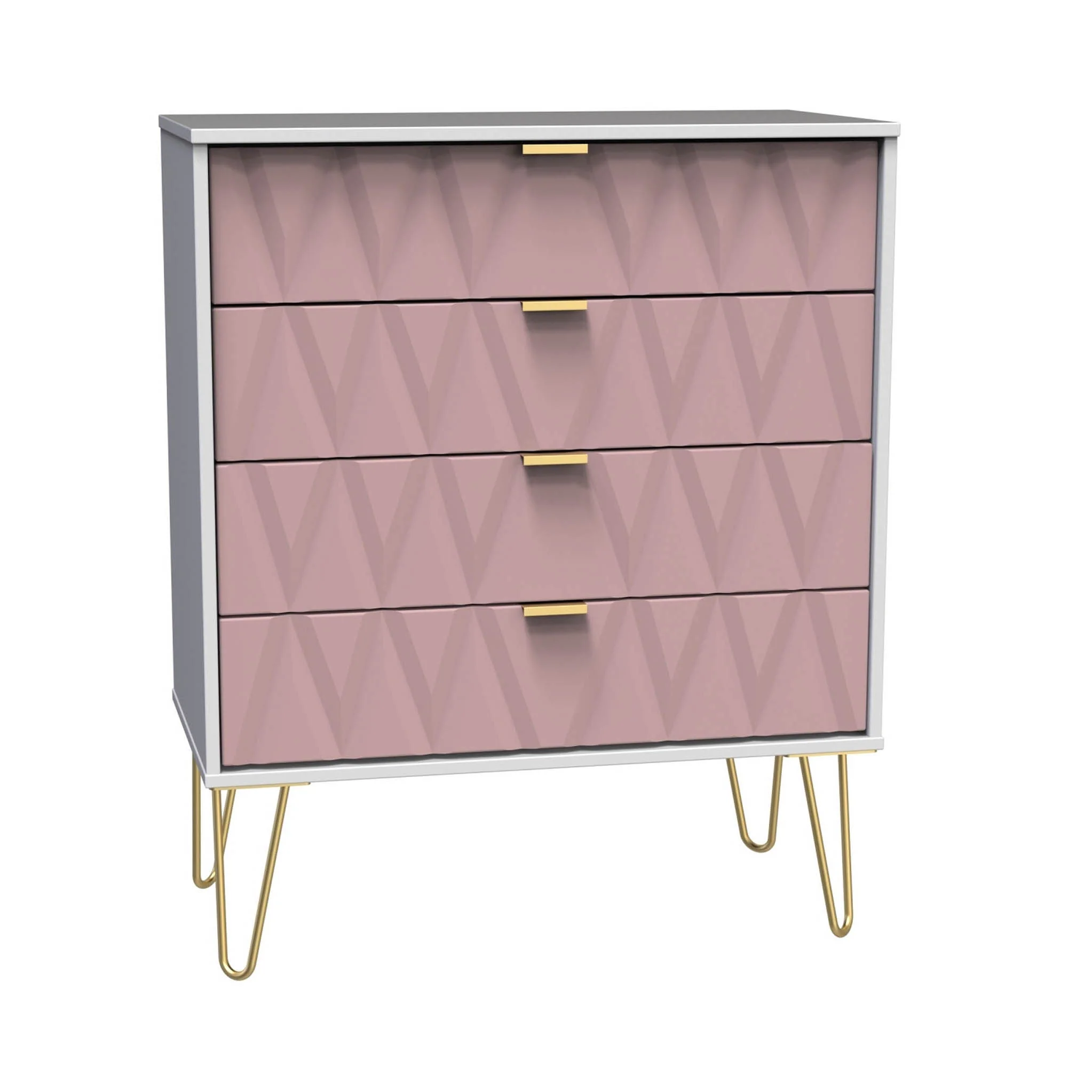 Geo 4 Drawer Chest with Gold Hairpin Legs - Image 11