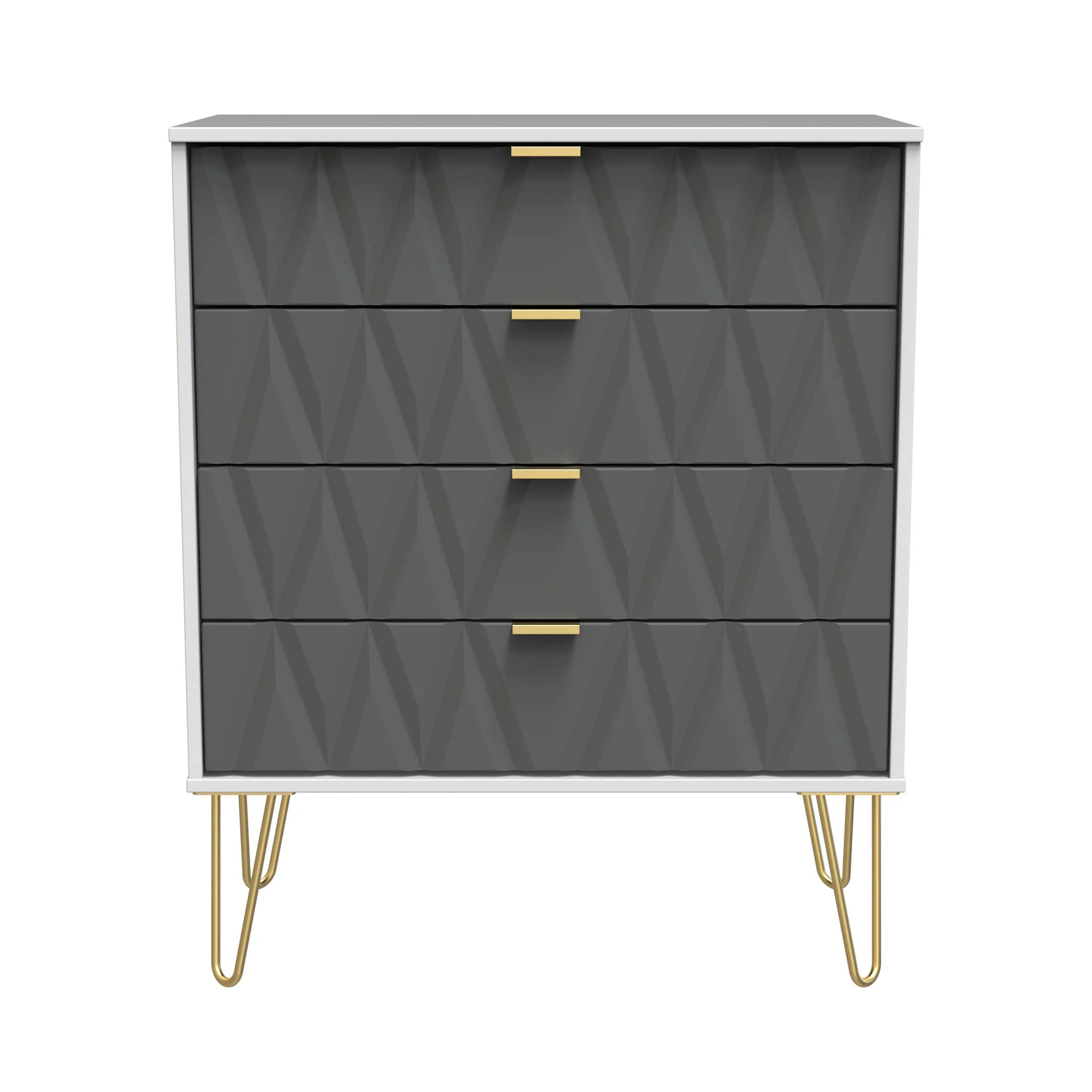 Geo 4 Drawer Chest with Gold Hairpin Legs - Image 3