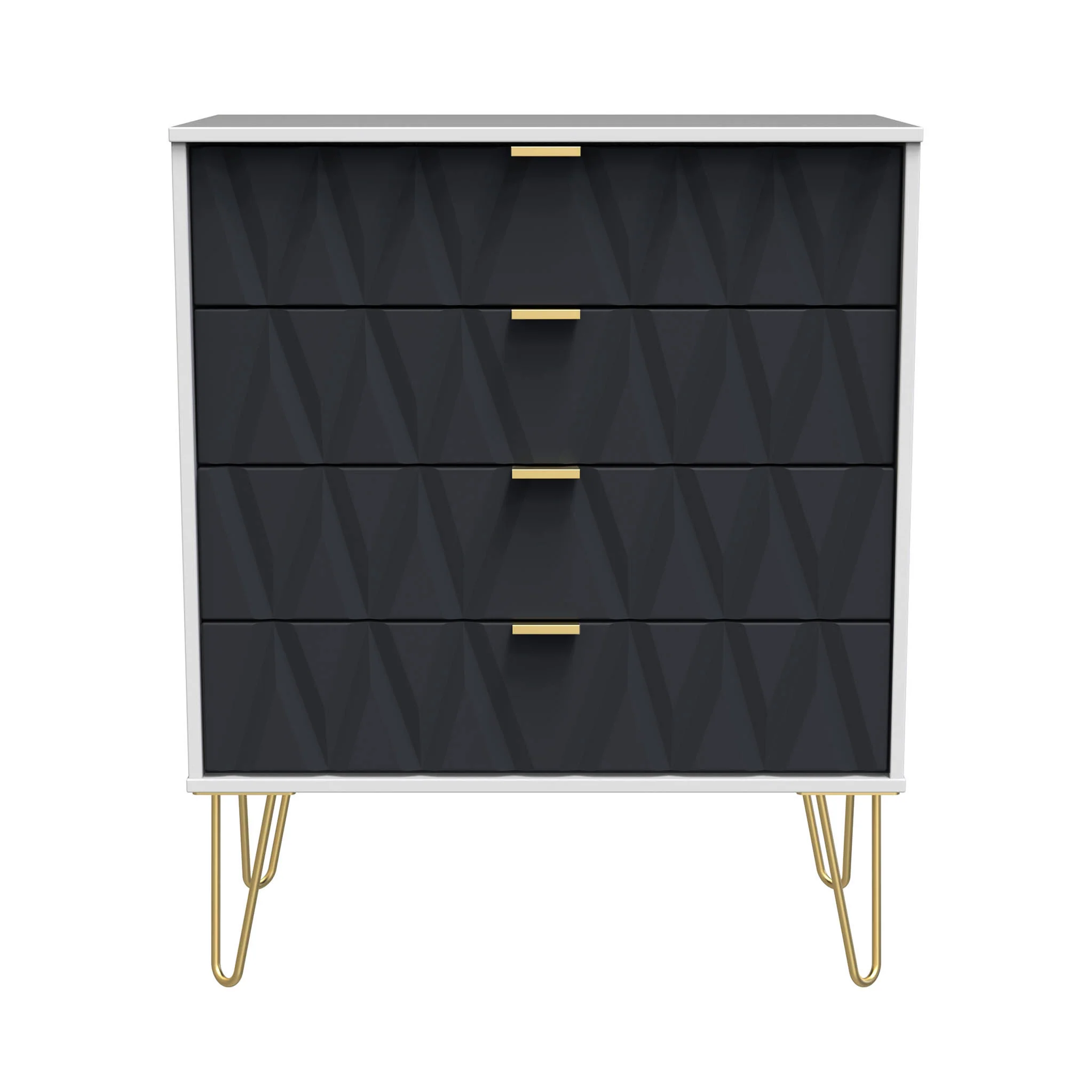 Geo 4 Drawer Chest with Gold Hairpin Legs - Image 8