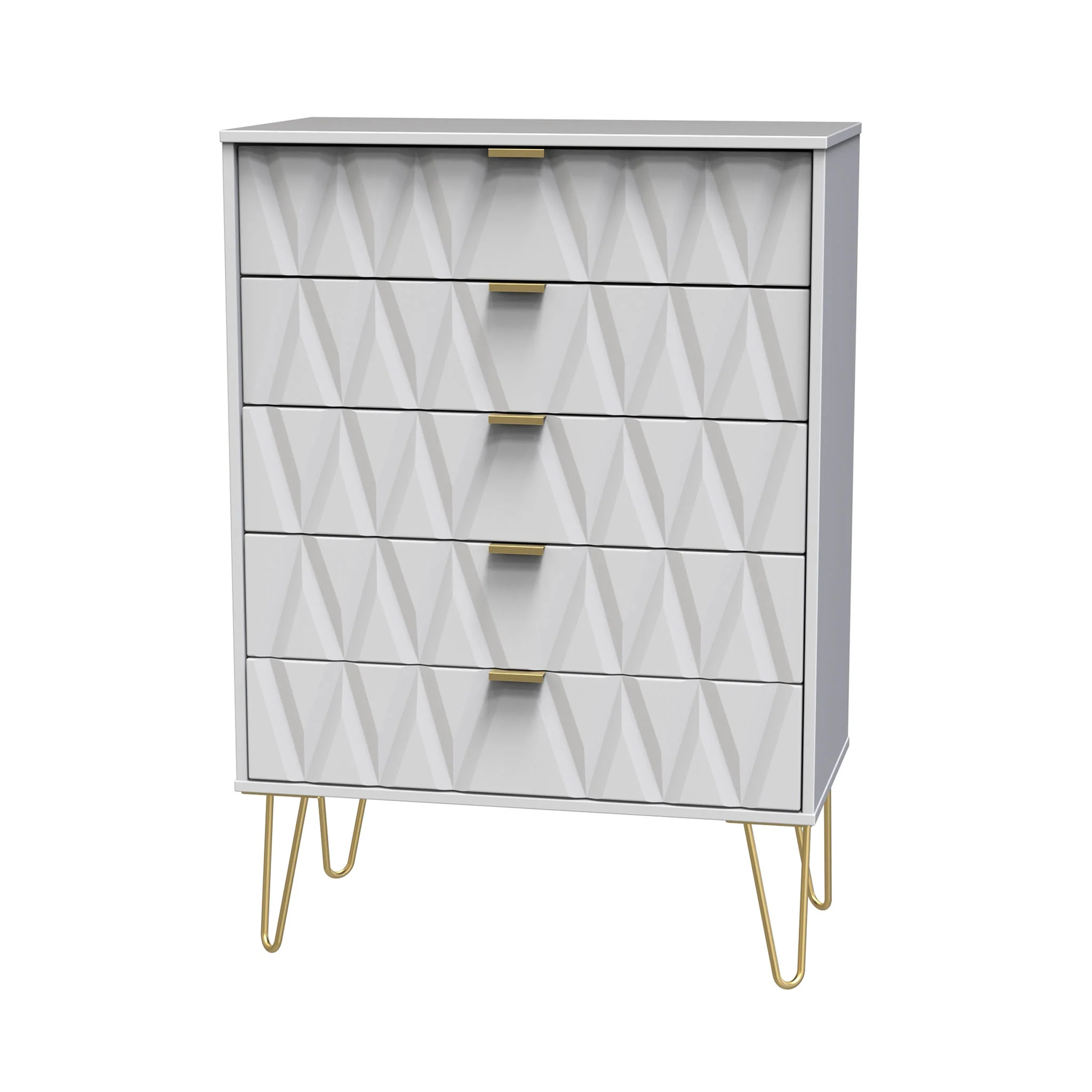 Geo 5 Drawer Chest with Gold Hairpin Legs - Image 10
