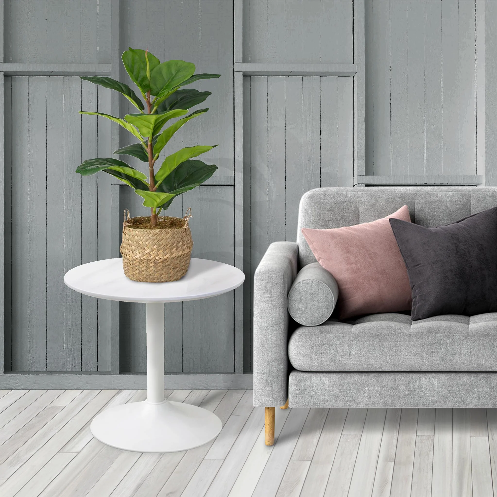 Gwen White Marble Lamp Table - Image 3