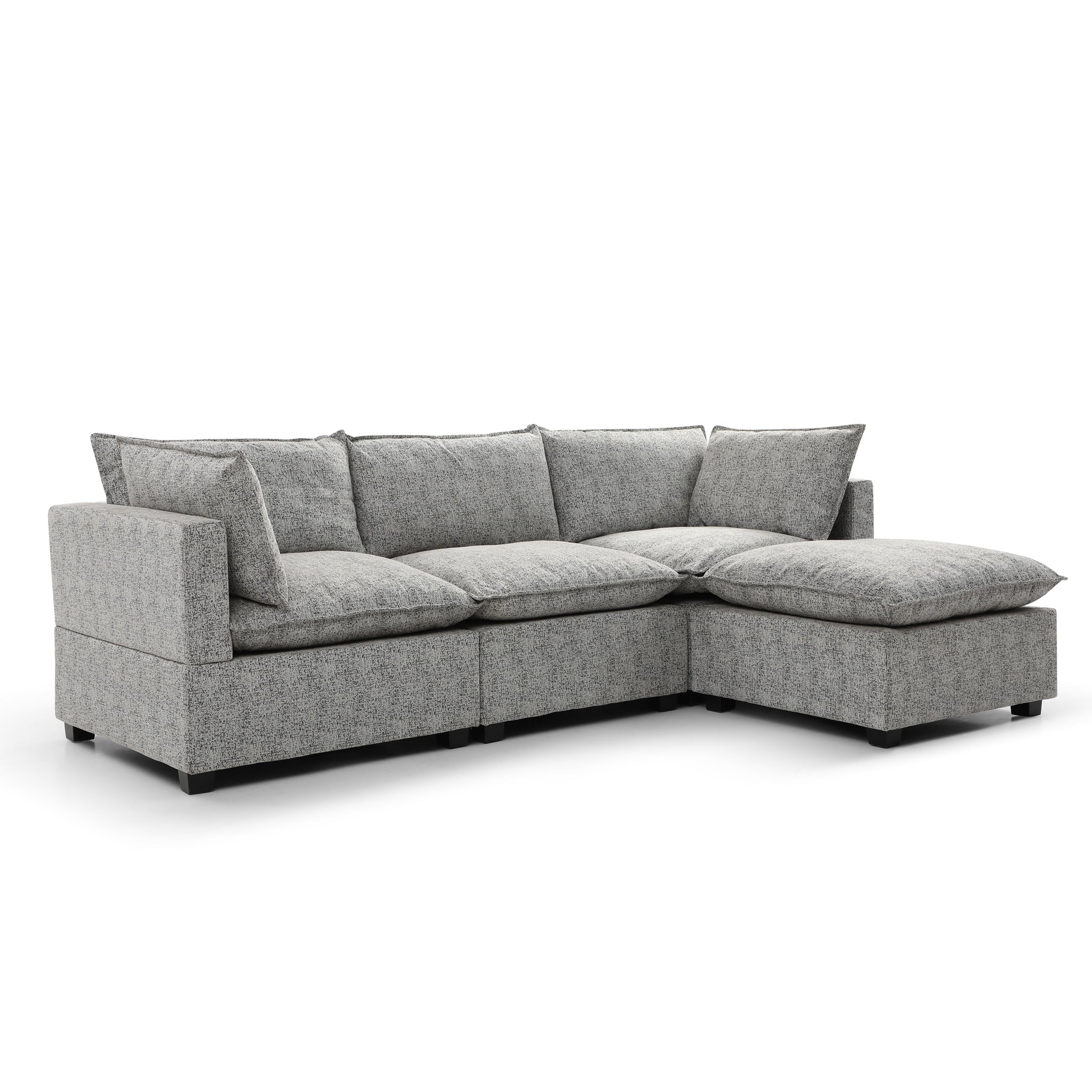 Hampton 3 Seater Boucle Chaise Sofa - Image 3