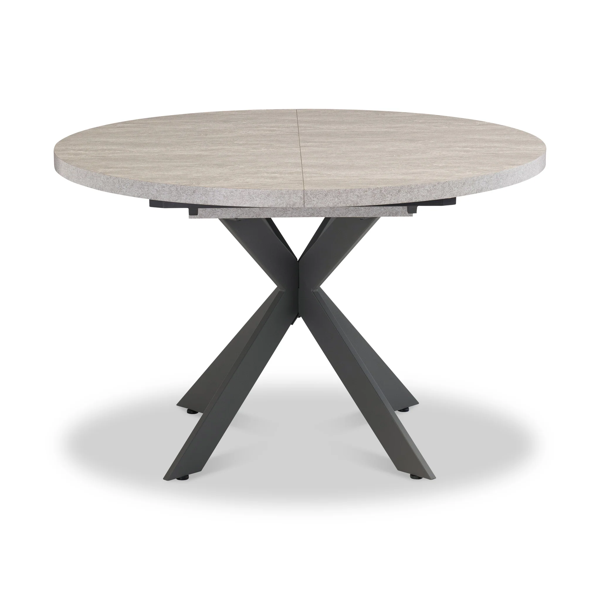 Harald 120cm Light Grey Round Extendable Dining Table