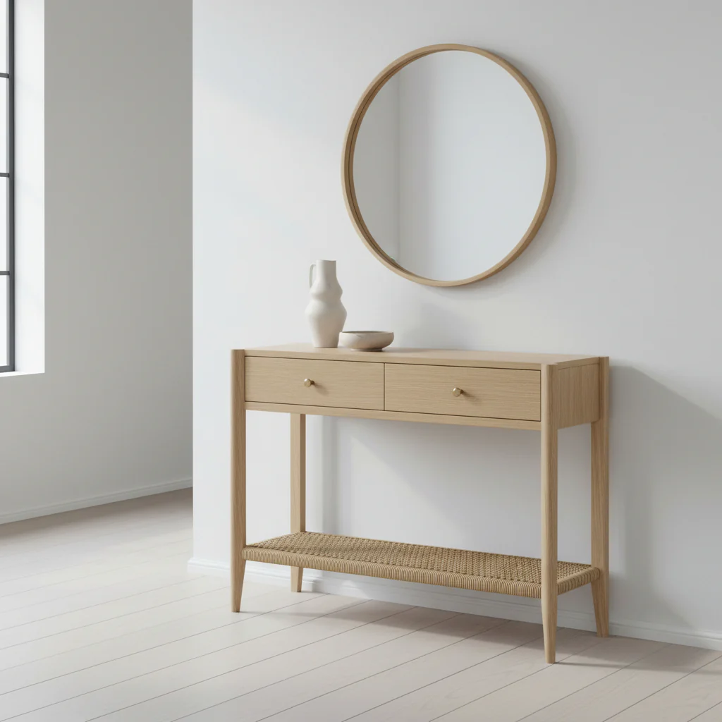 Harborough Oak 100cm Console Table - Image 2