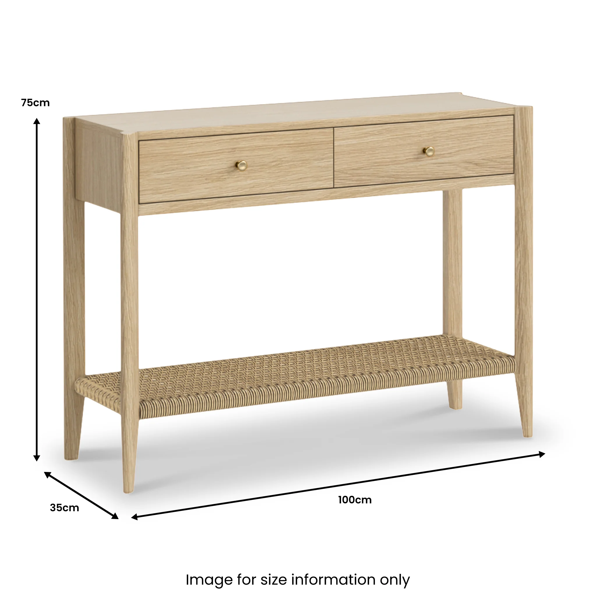 Harborough Oak 100cm Console Table - Image 5