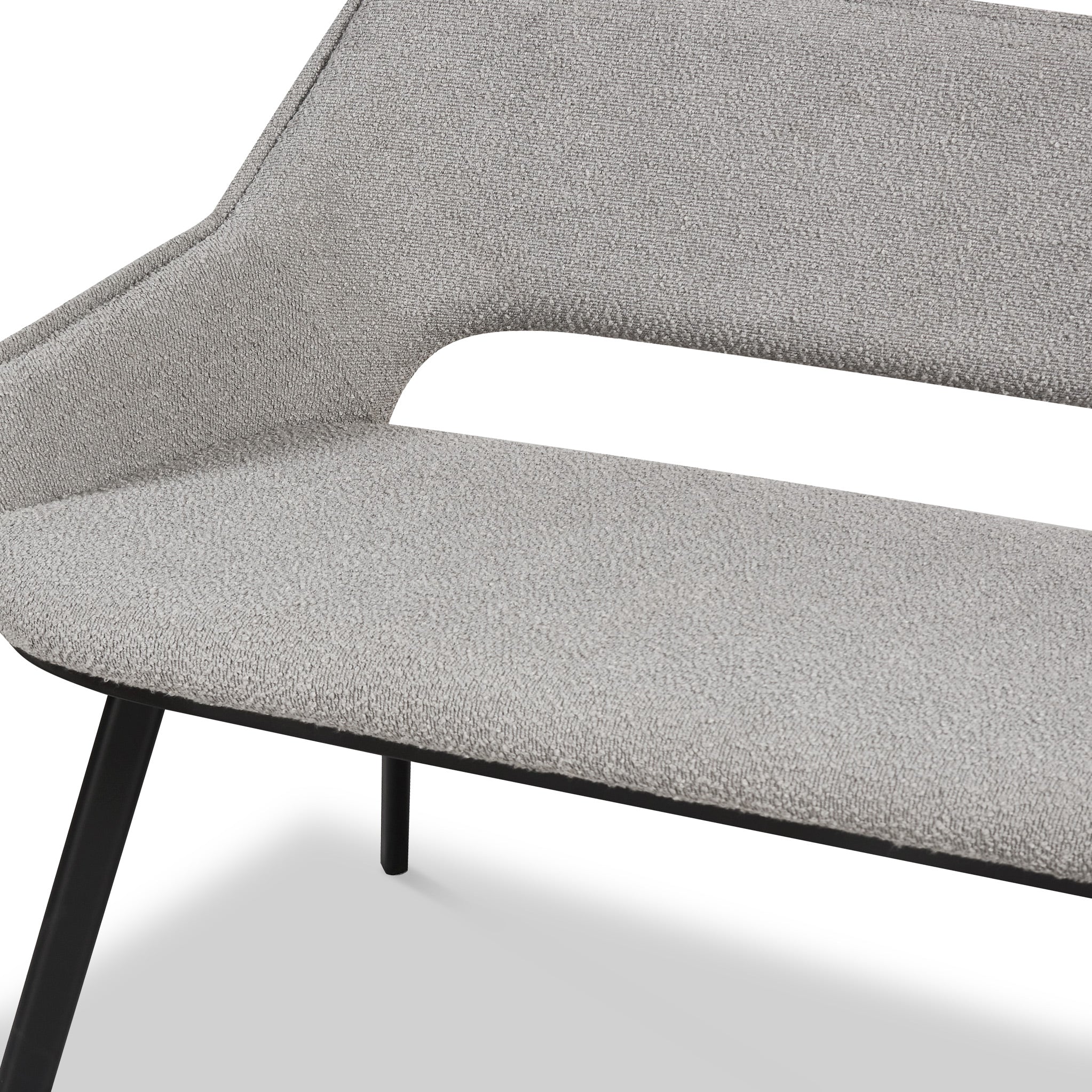 Harley Light Grey Boucle Dining Bench - Image 5