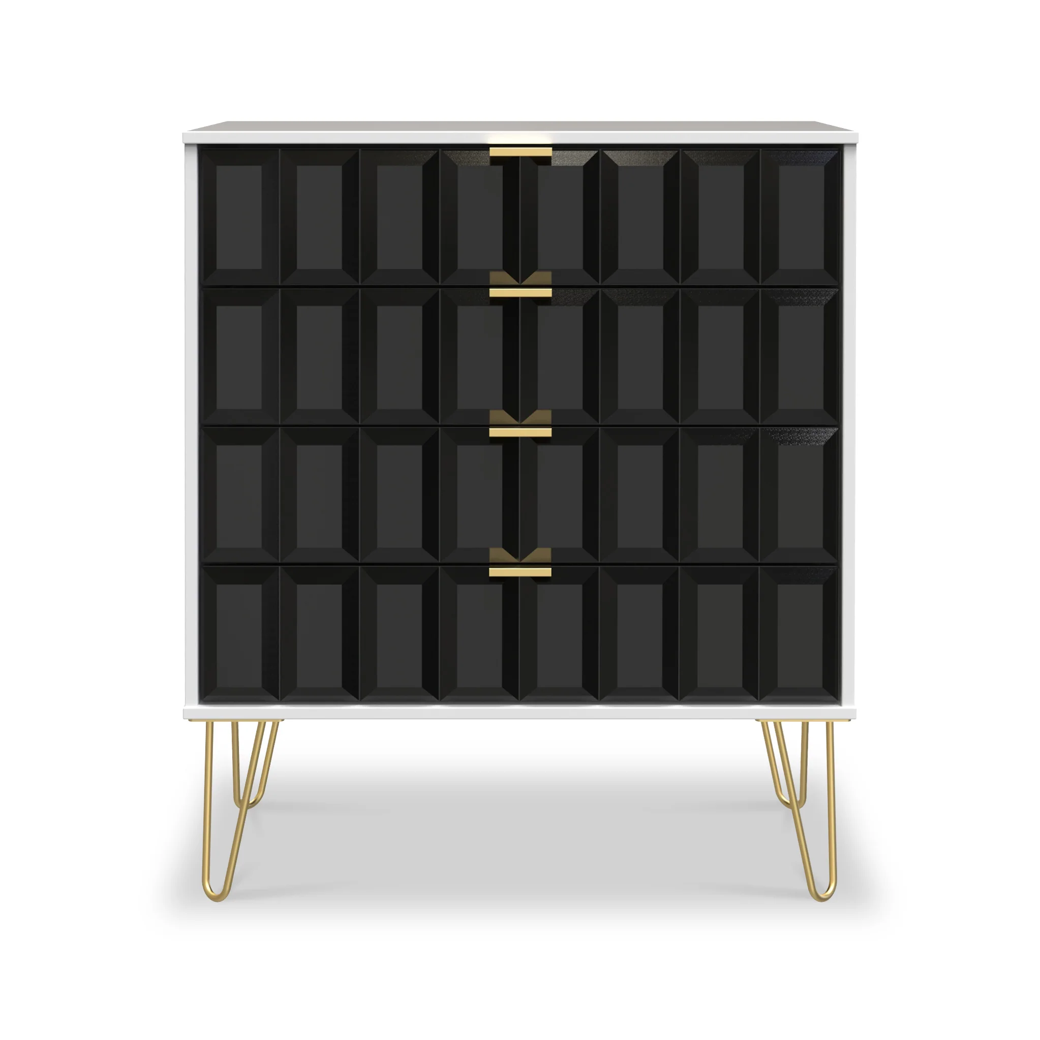 Harlow 4 Drawer Chest with Gold Hairpin Legs - Image 8