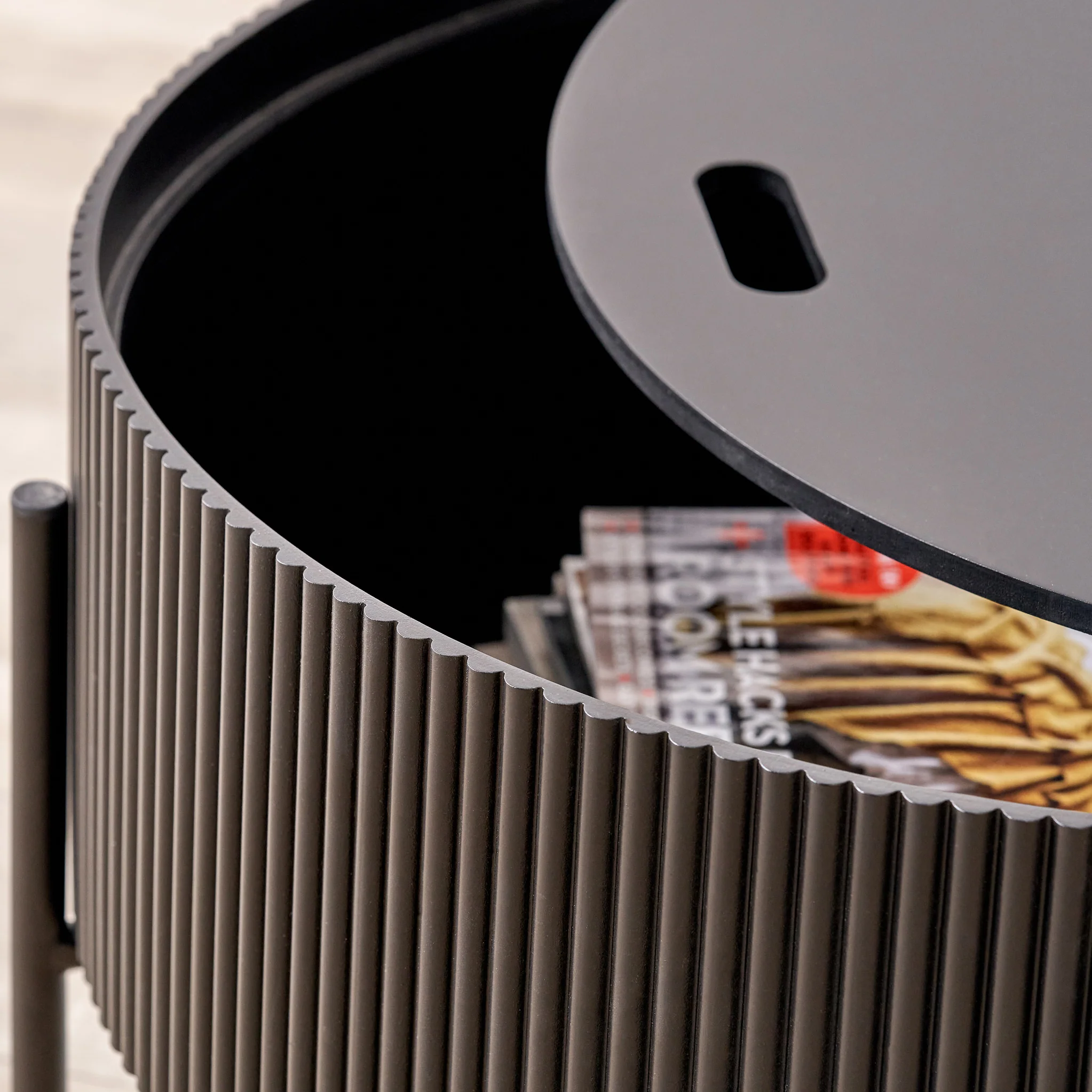 Henderson Fluted Edge Storage Coffee Table - Image 4