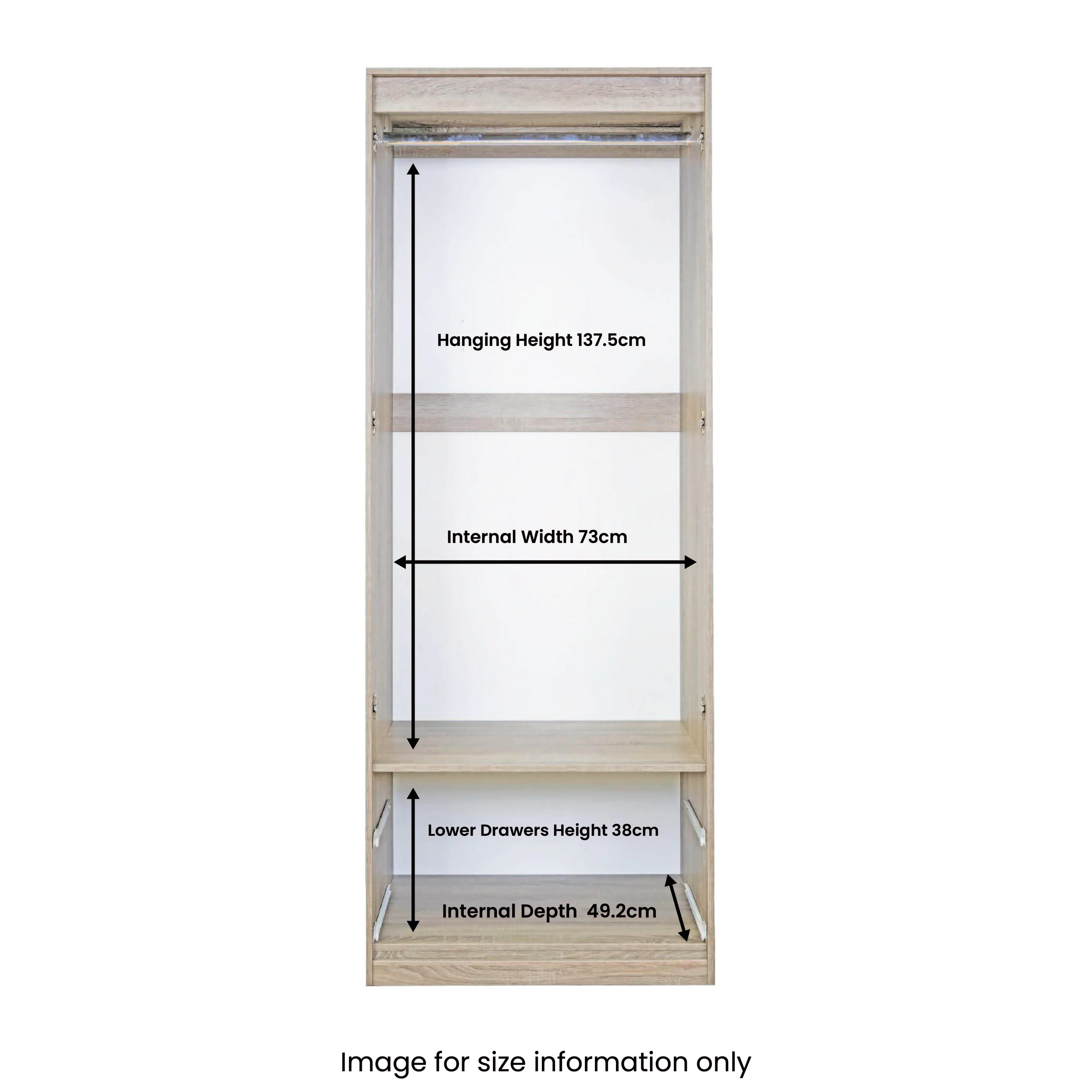 Henshaw 2 Drawer Double Wardrobe - Image 38