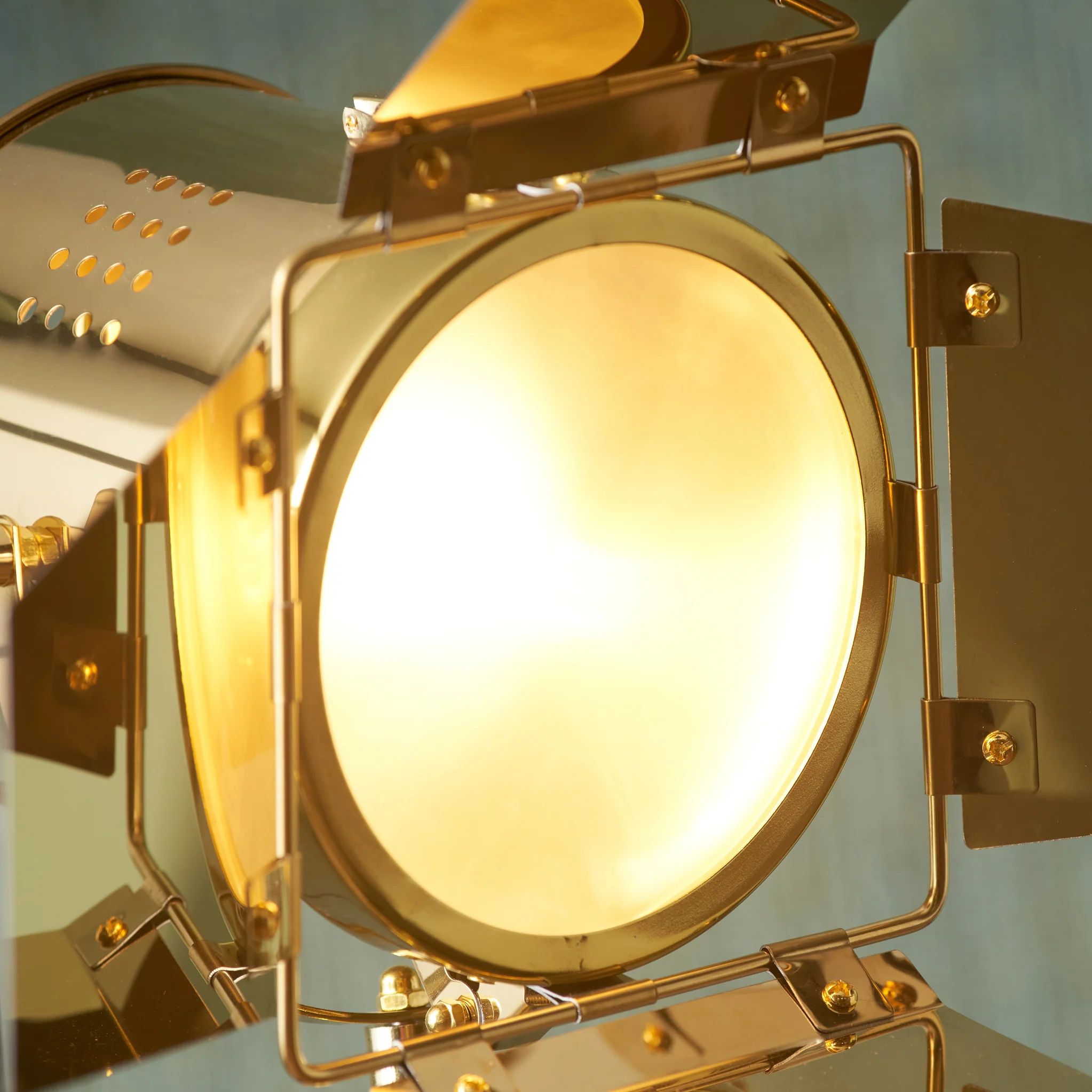 Hereford Gold and Black Tripod Film Floor Lamp - Image 3