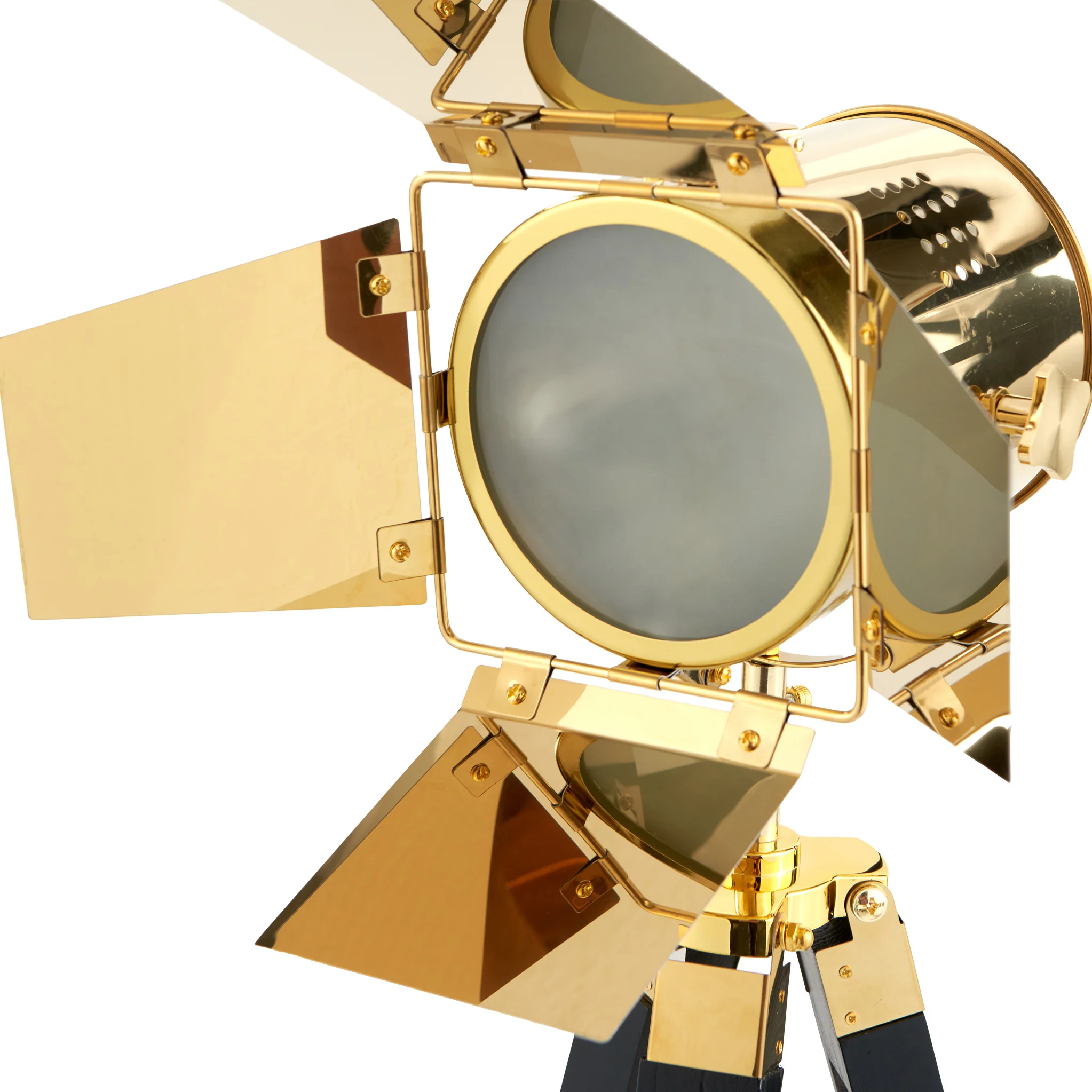Hereford Gold and Black Tripod Film Floor Lamp - Image 7