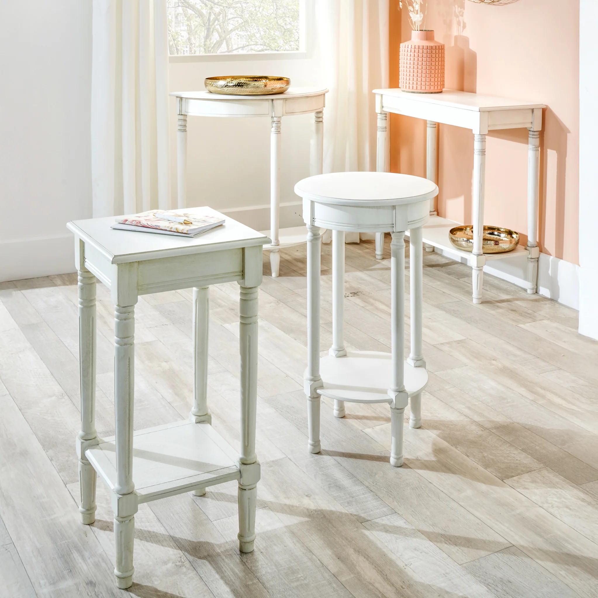 Heritage Pine Round Side Table - Image 11