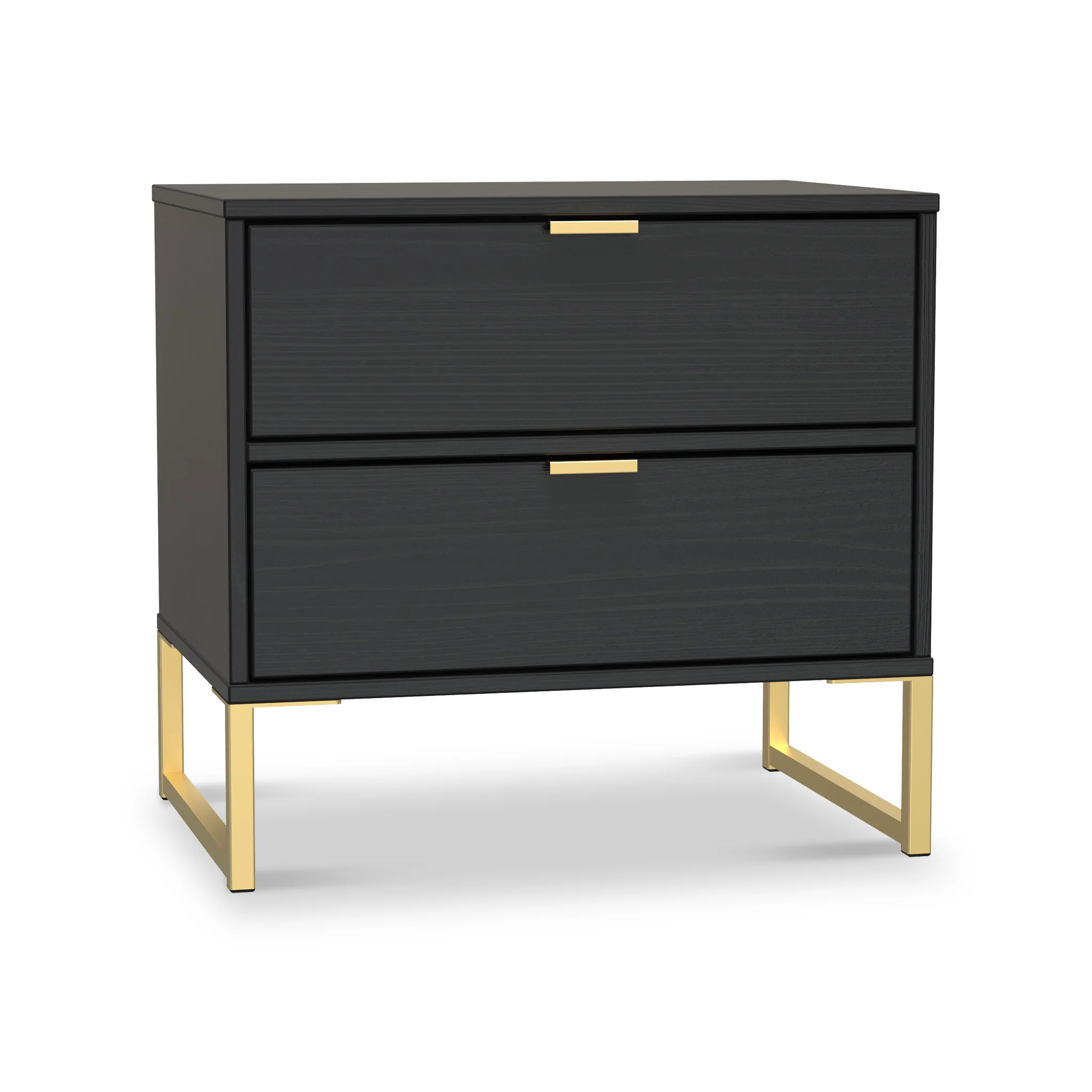 Hudson 2 Drawer Bedside Table - Image 12