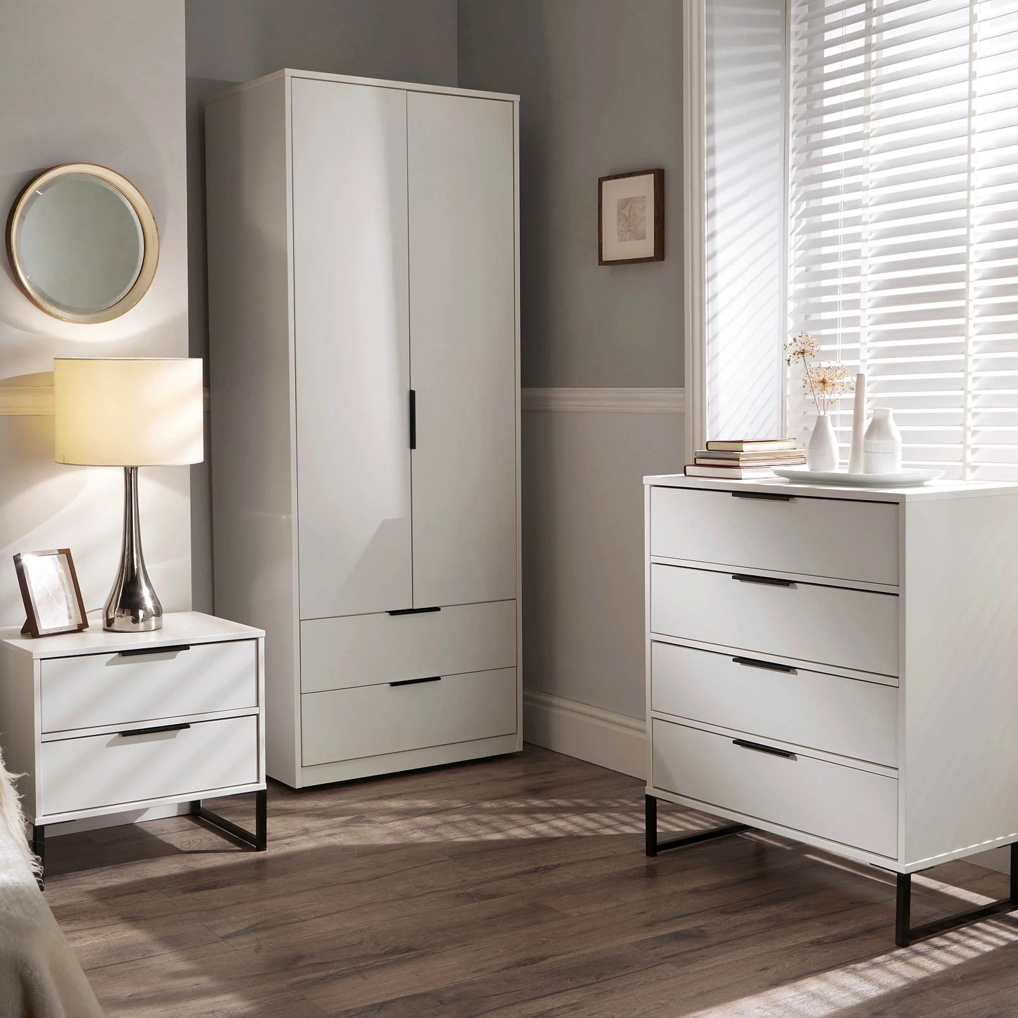 Hudson 2 Drawer Bedside Table - Image 5