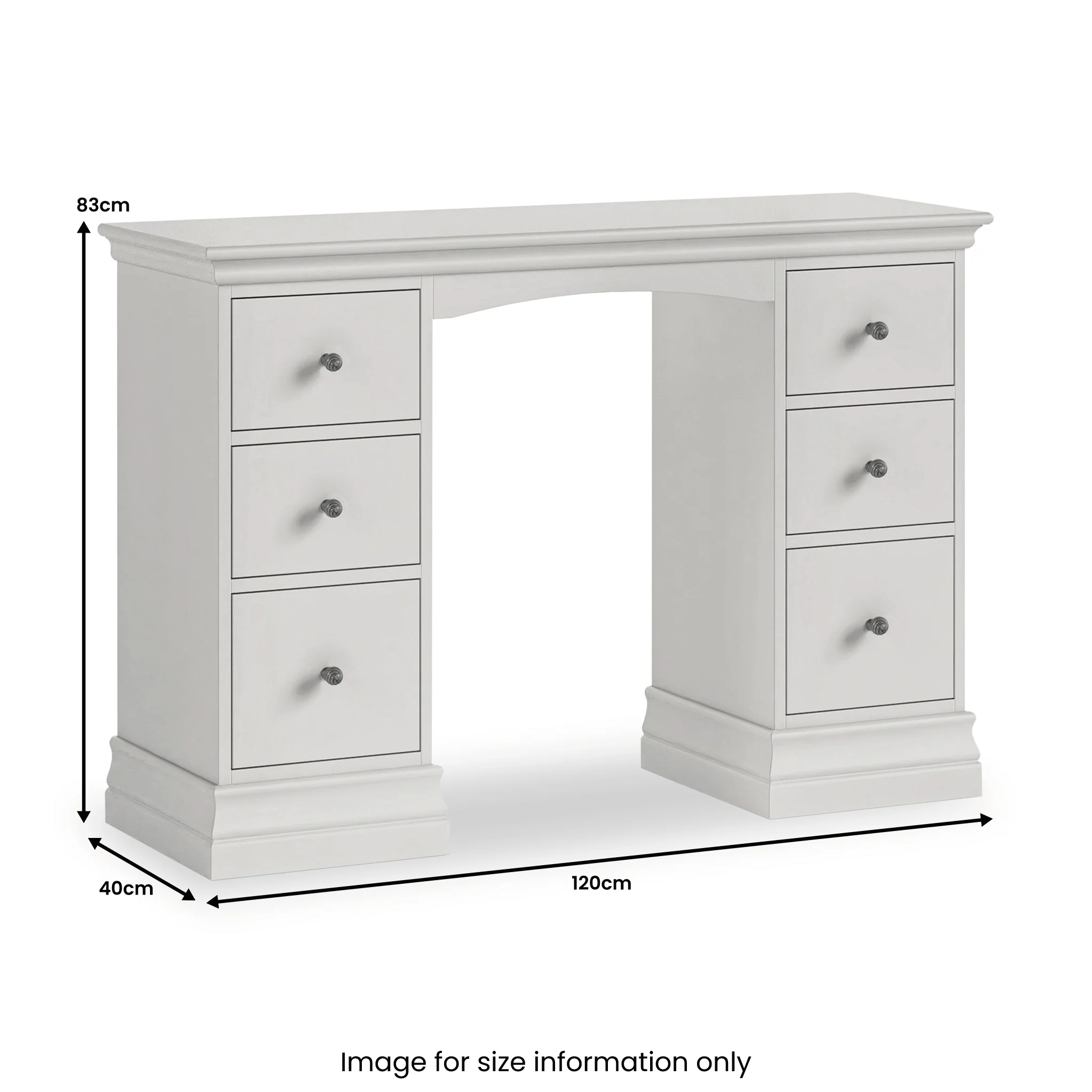 Ingleby Double Pedestal Dressing Table - Image 9