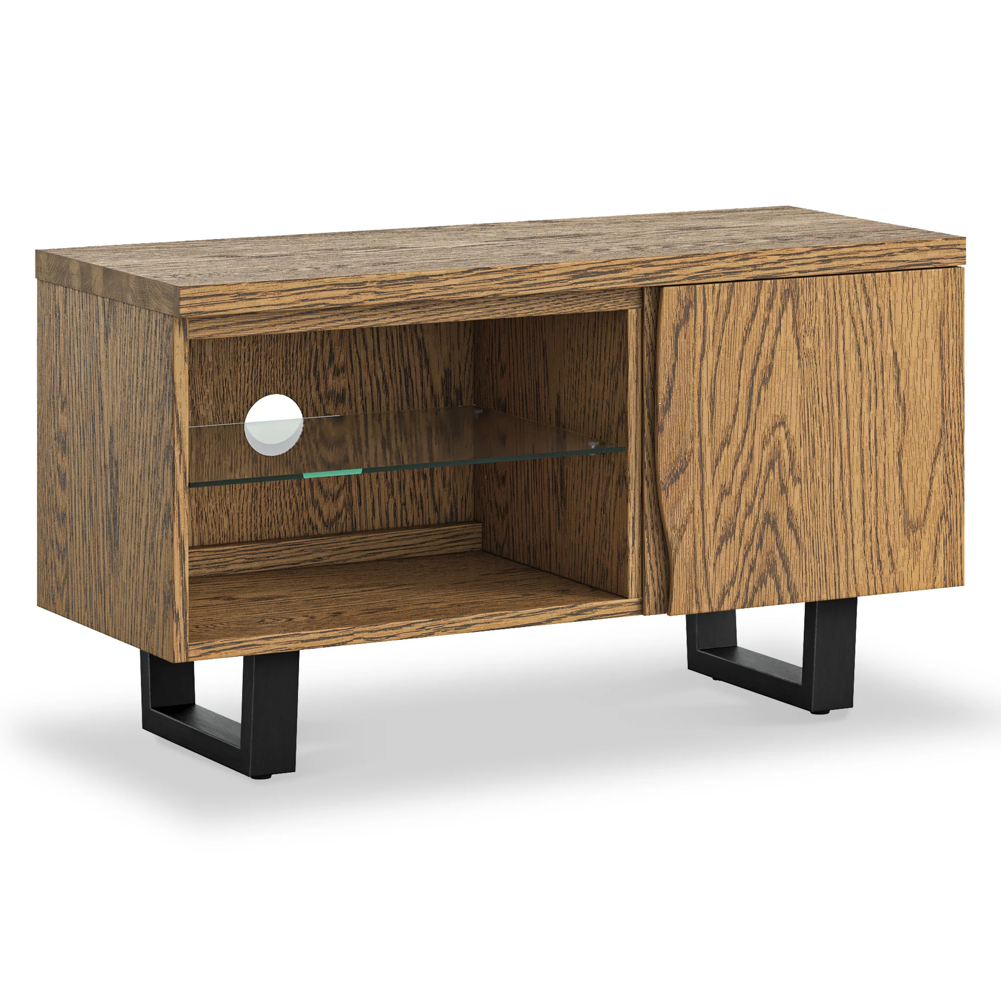 Isaac Oak 90cm Small TV Stand