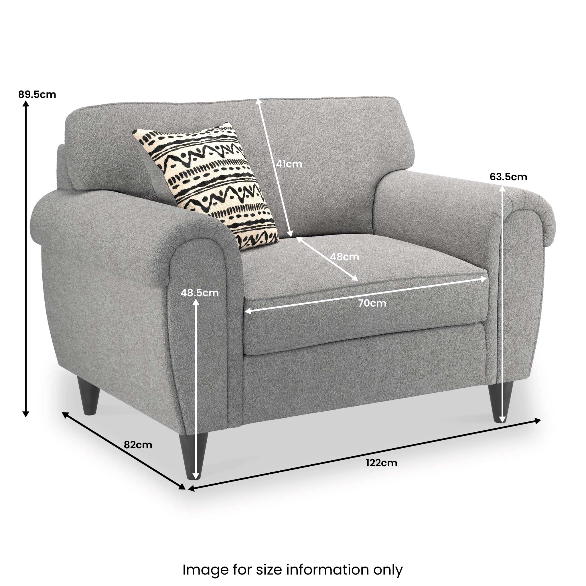 Jessie Boucle Snuggle Armchair - Image 26