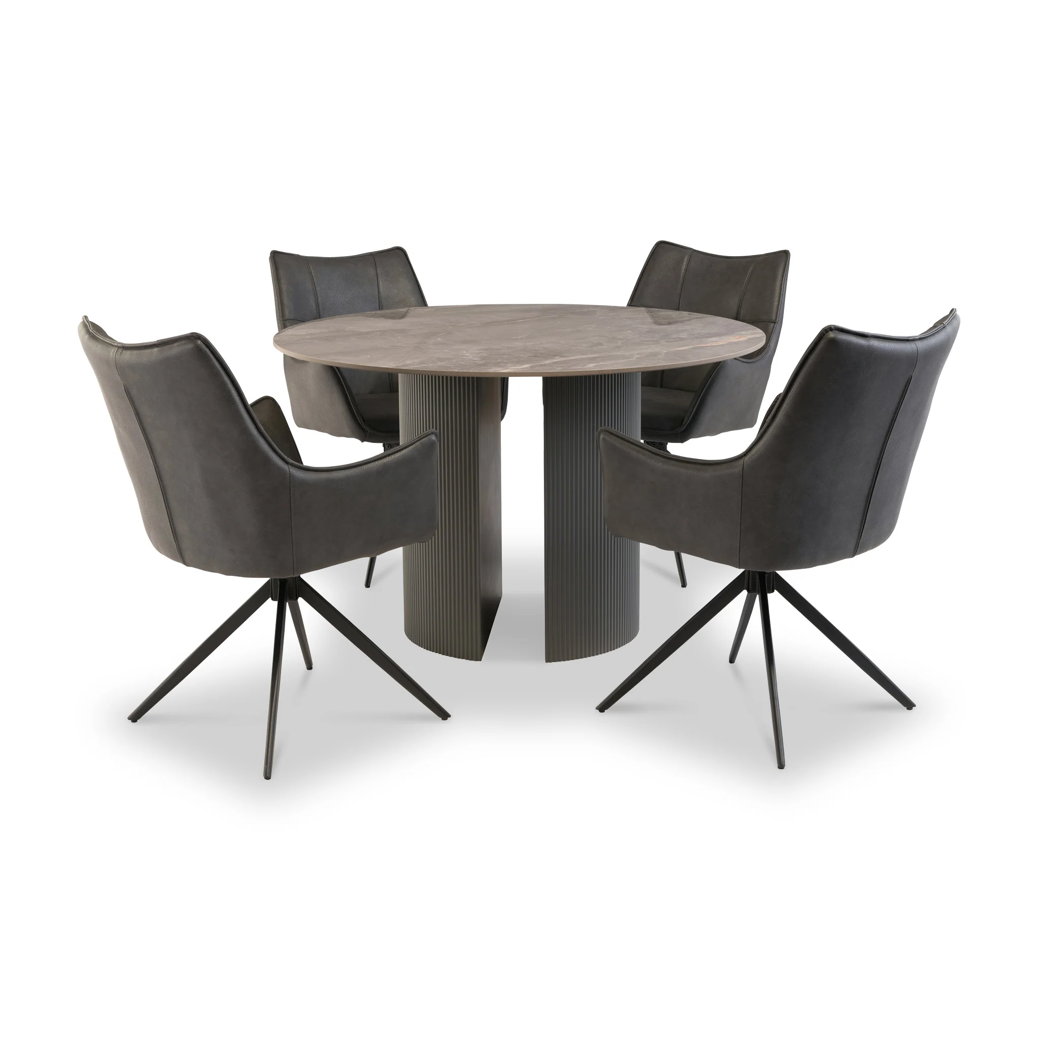Jonas 120cm Sintered Stone Round Dining Table - Image 6