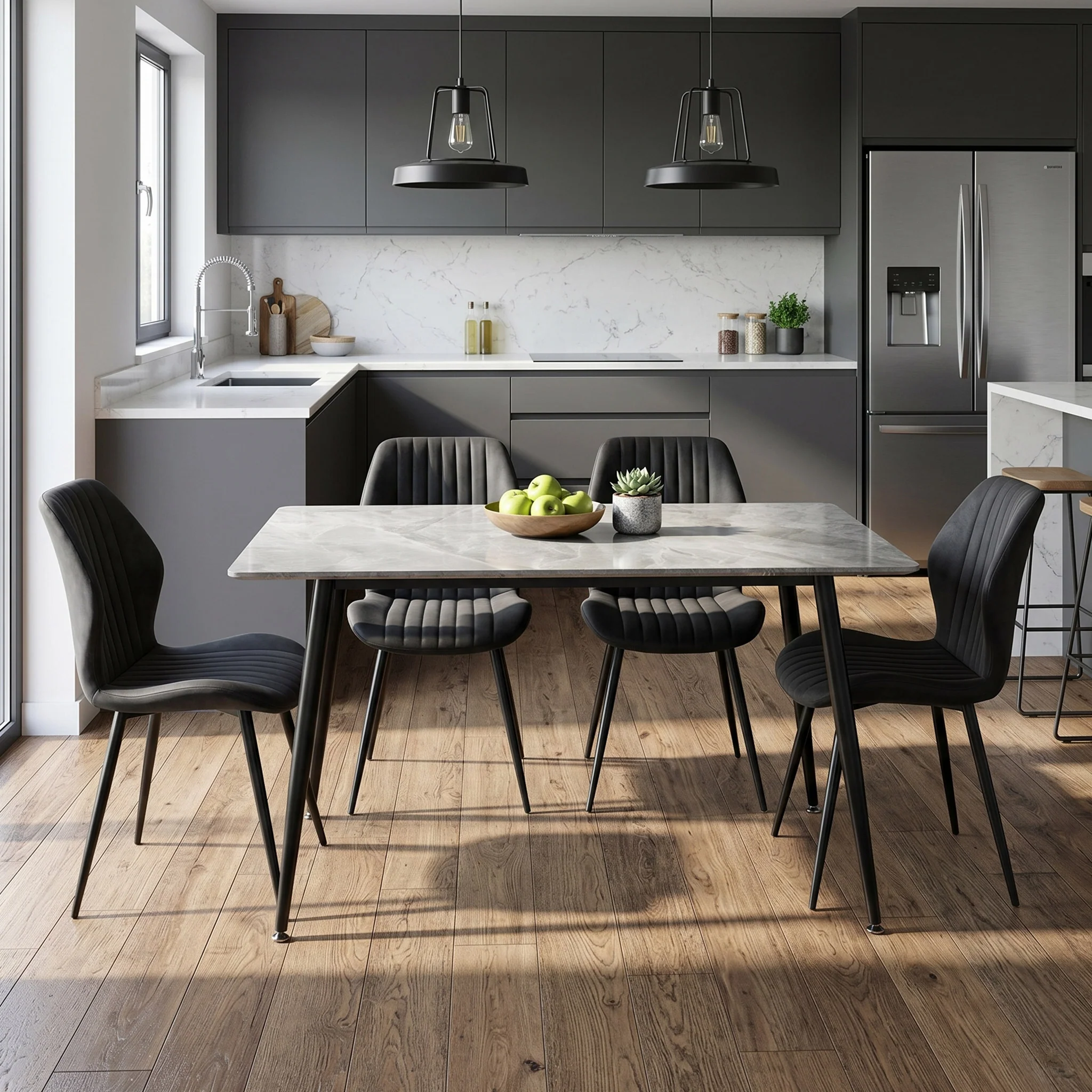 Kadison 160cm Sintered Stone Dining Table - Image 2