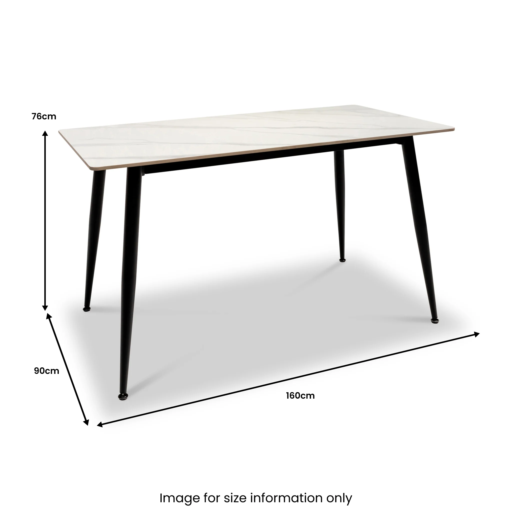 Kadison 160cm Sintered Stone Dining Table - Image 9