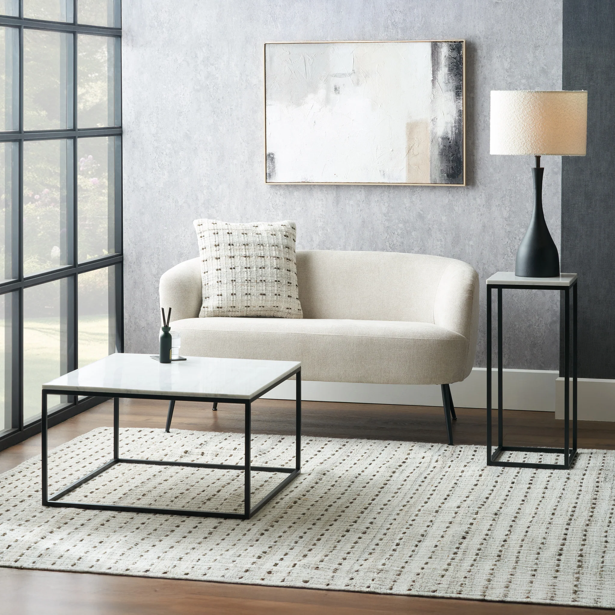Kalani Marble Top Square Coffee Table - Image 2