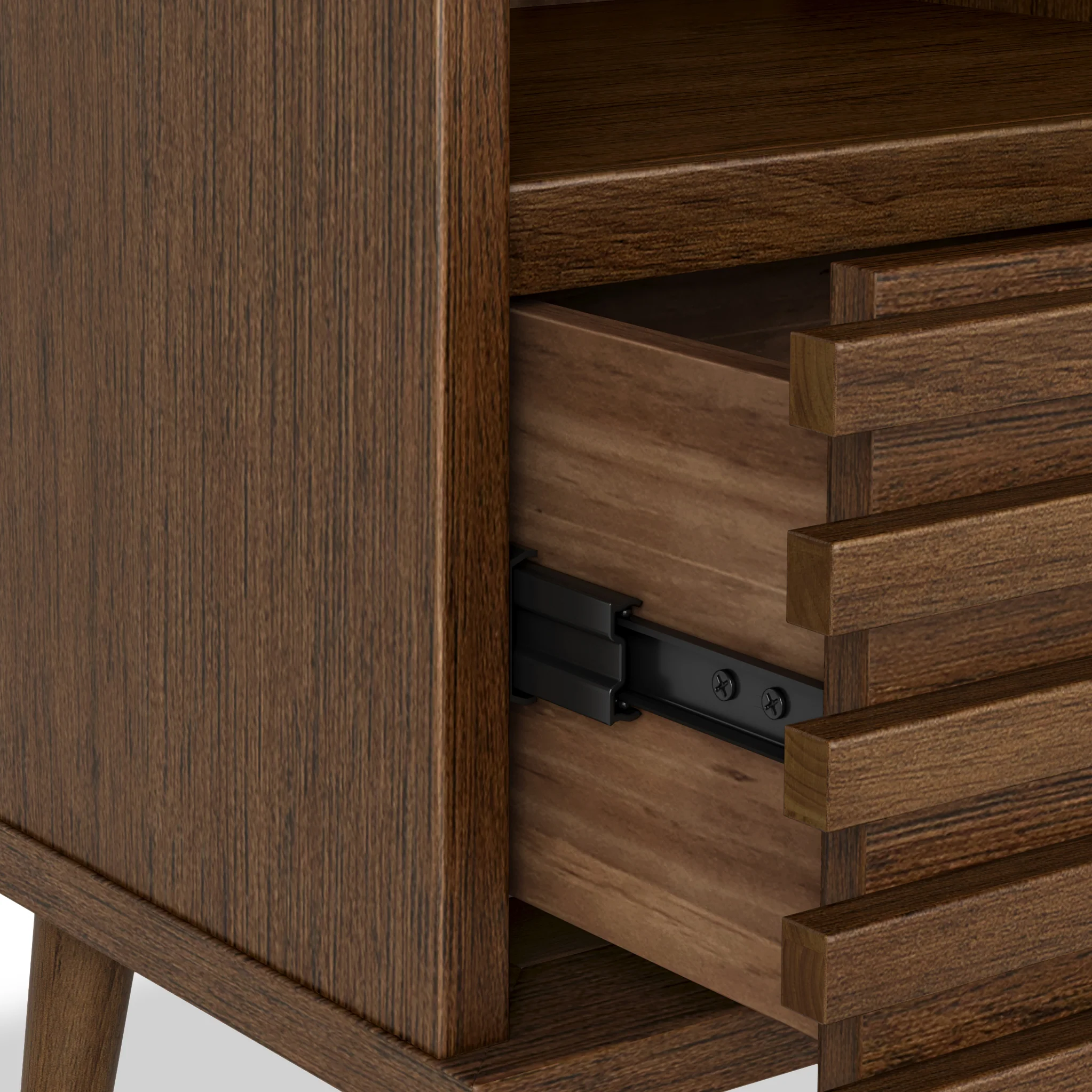 Kari Dark Oak Slim Bedside Table - Image 6
