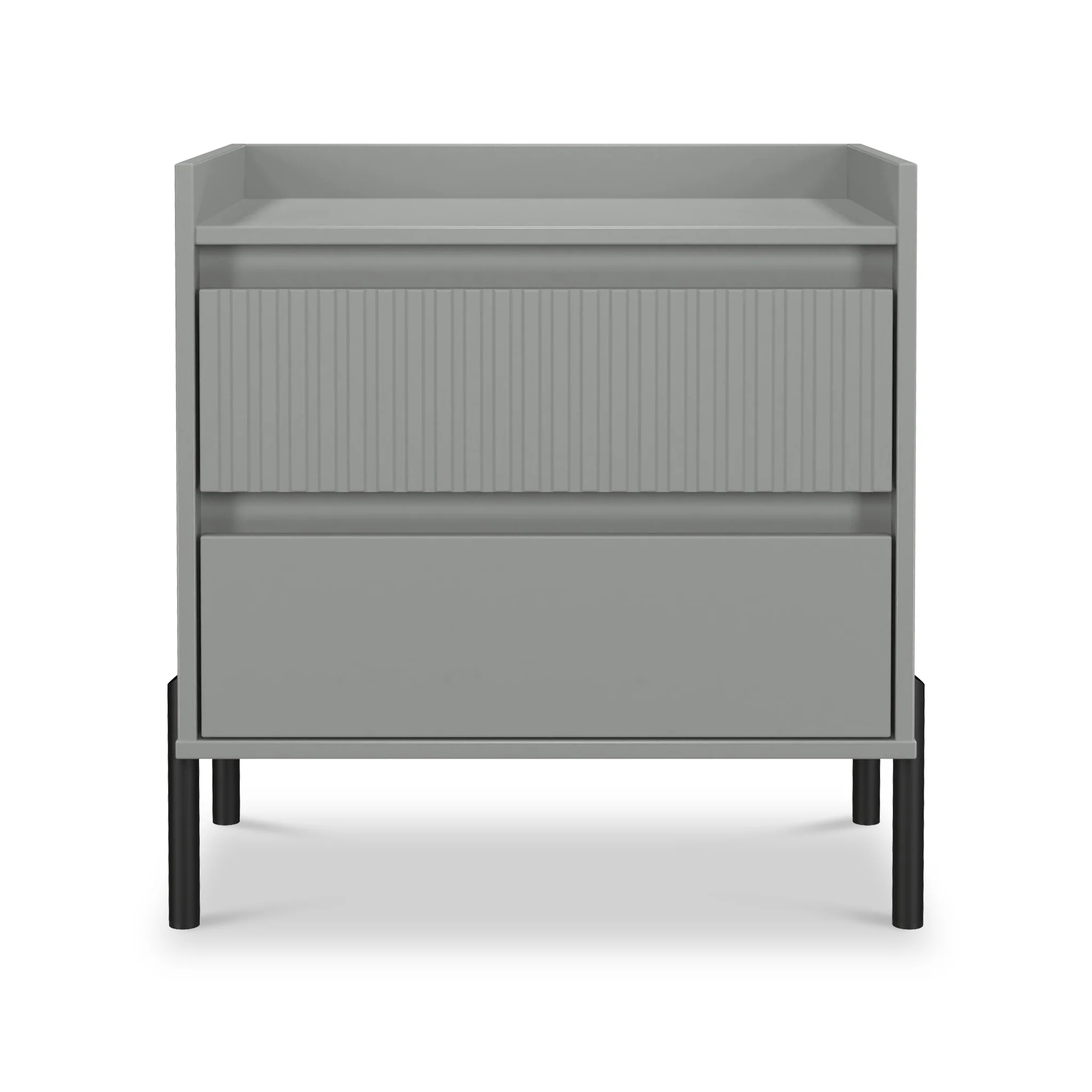 Kenton 2 Drawer Wide Bedside Table - Image 3