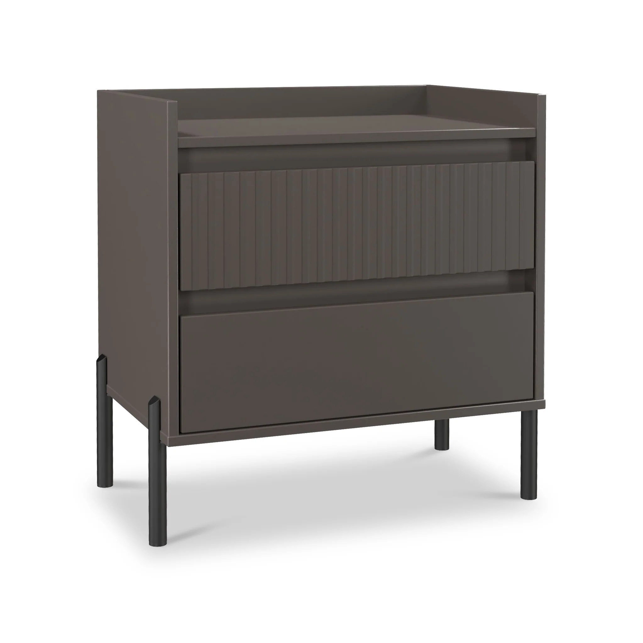 Kenton 2 Drawer Wide Bedside Table - Image 7