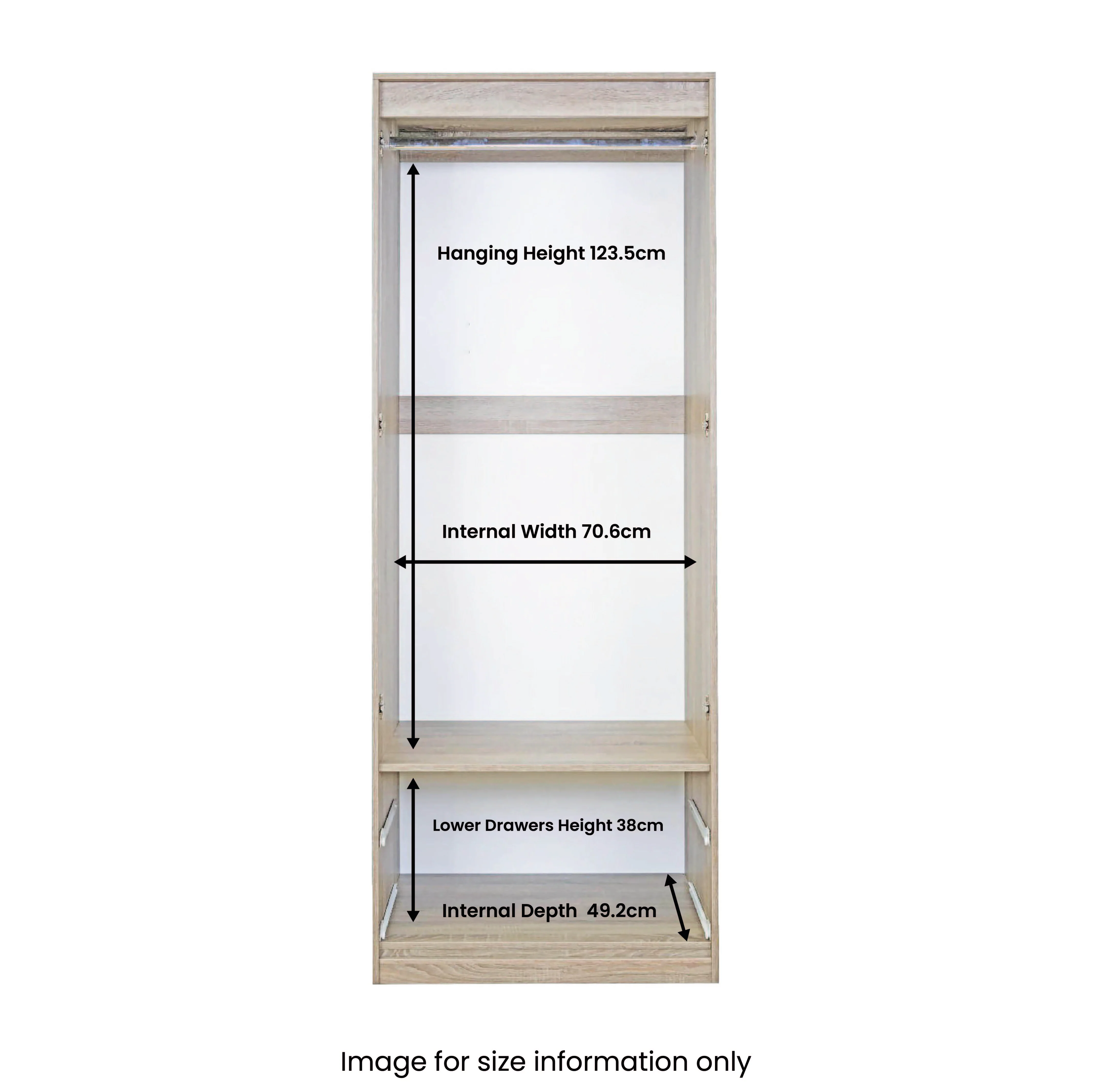 Killgarth 2 Door 2 Drawer Wardrobe - Image 3