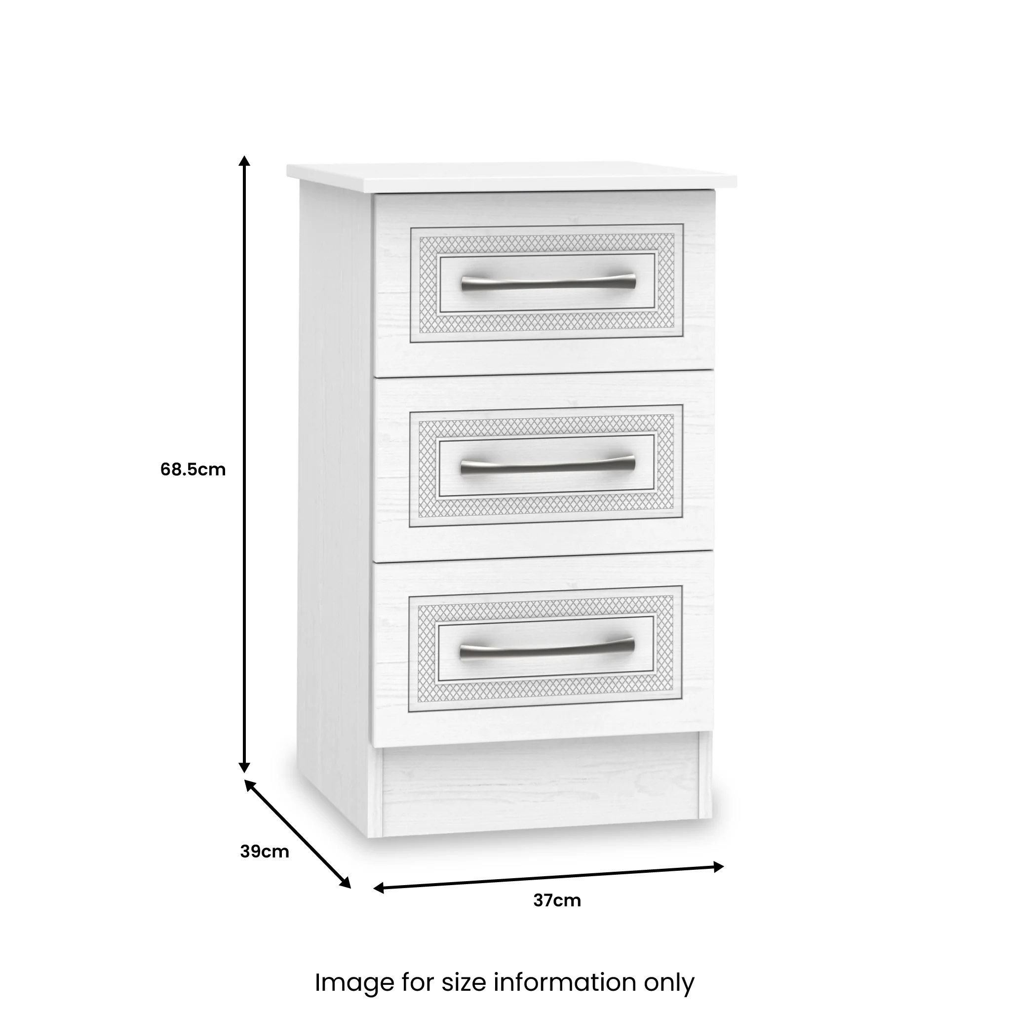 Killgarth 3 Drawer Bedside Table - Image 10