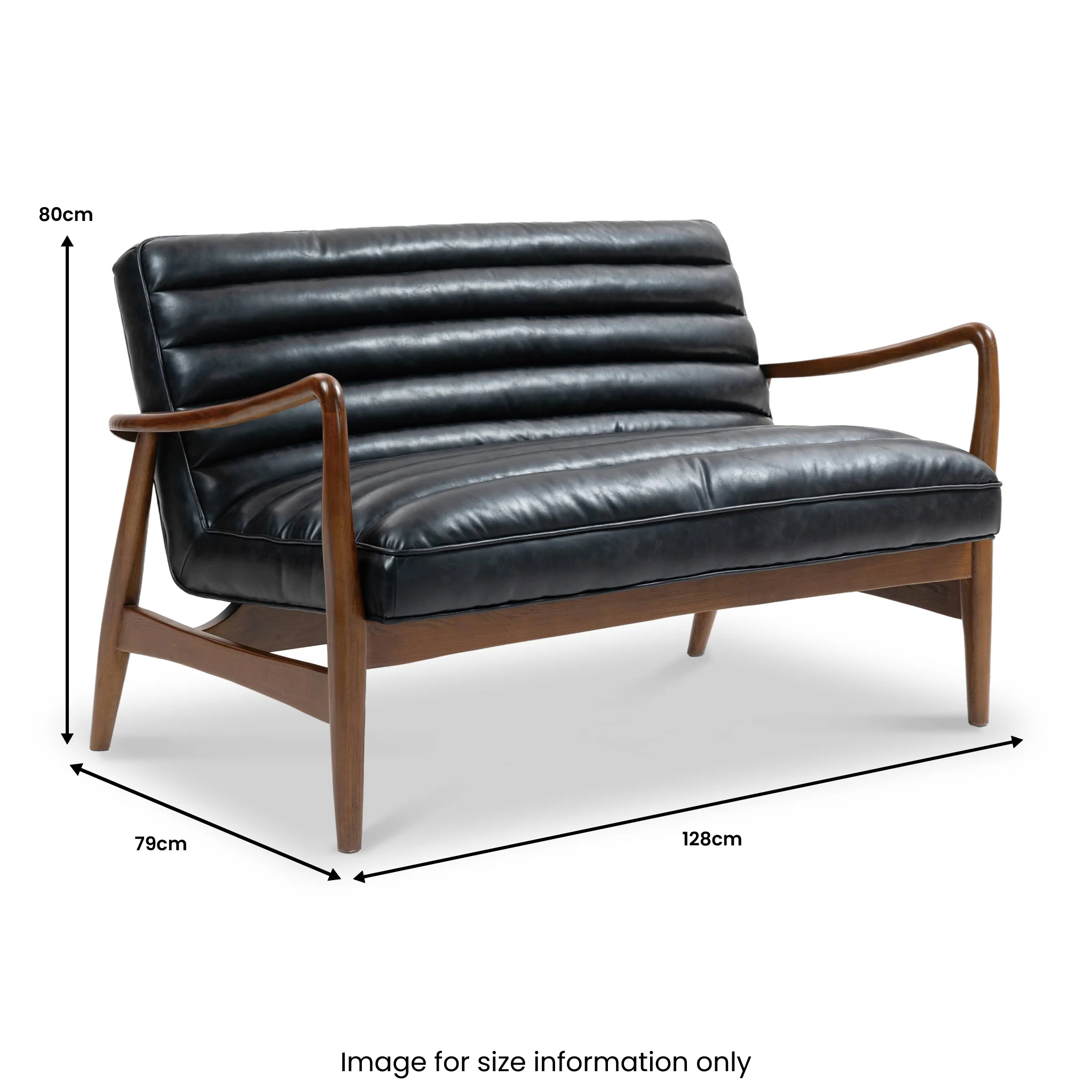 Kingsley Faux Leather 2 Seater Sofa - Image 15