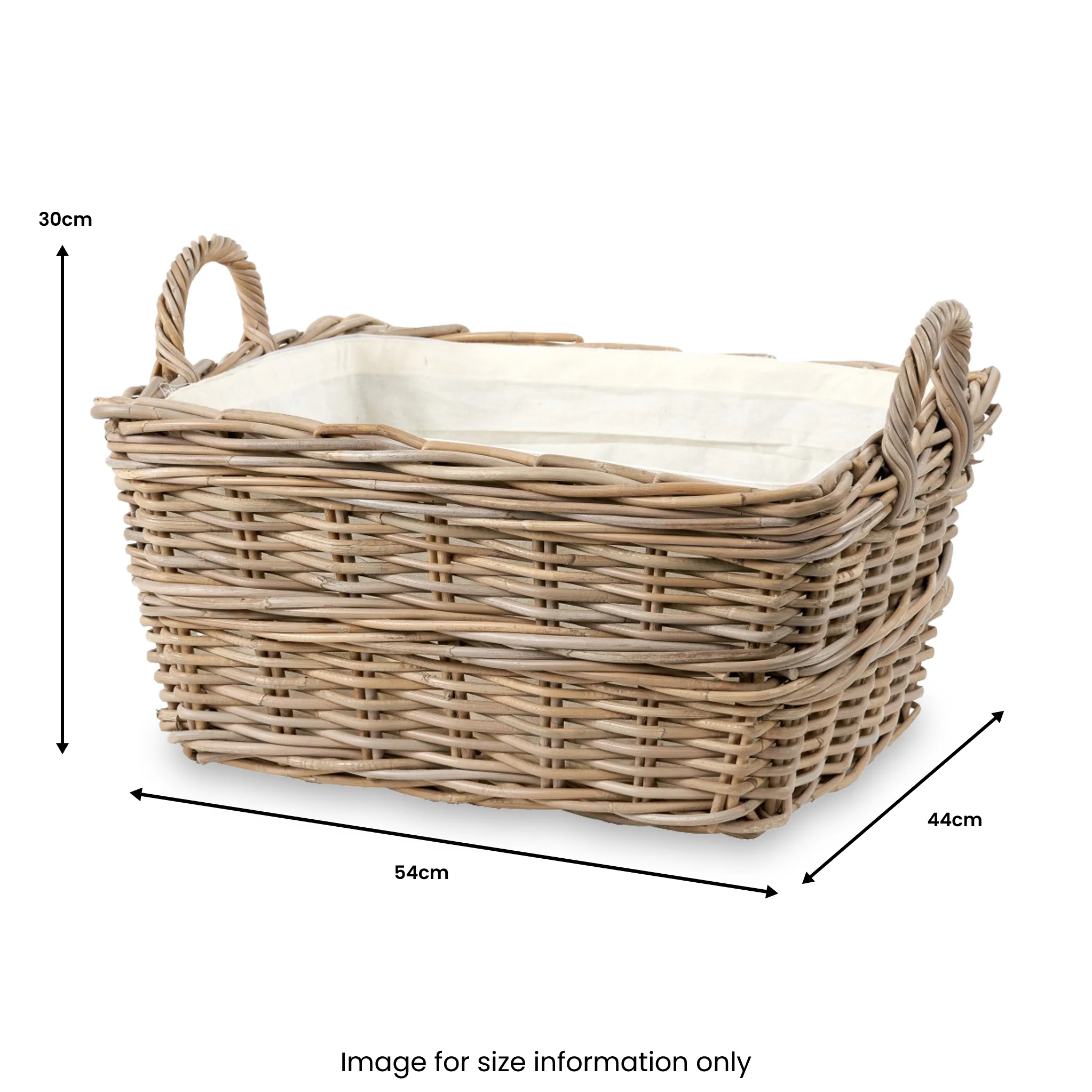 Kubu Rectangular Handled Laundry Basket - Image 7