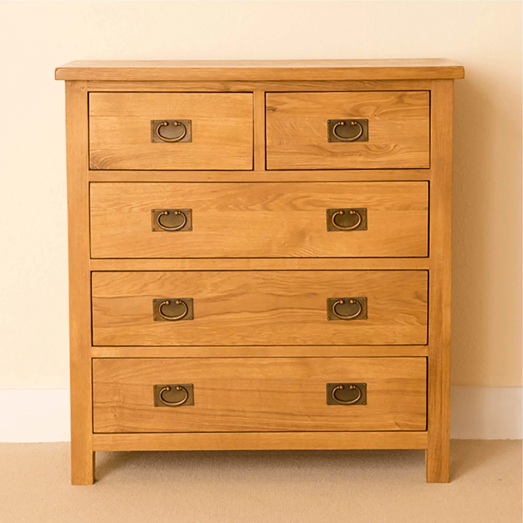 Lanner Oak 2 over 3 Drawer Chest - Image 2