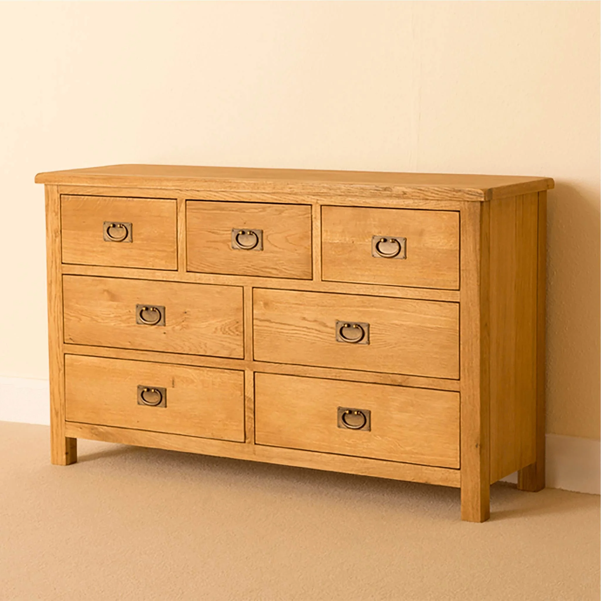 Lanner Oak 3 over 4 Drawer Chest - Image 3
