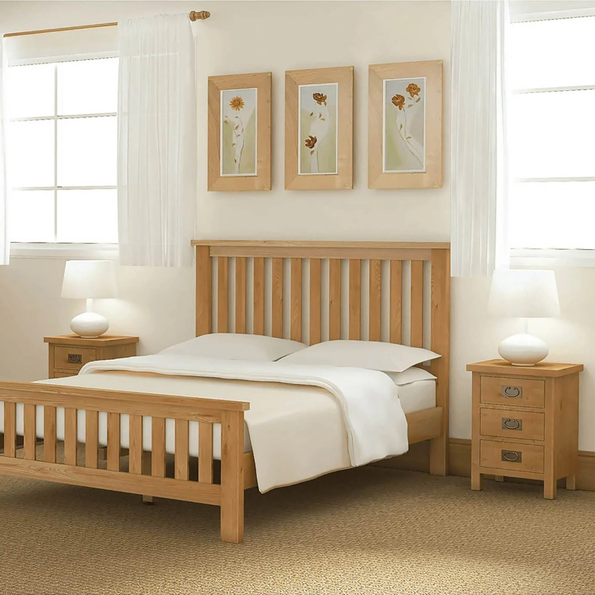 Lanner Oak Bedside Table - Image 5