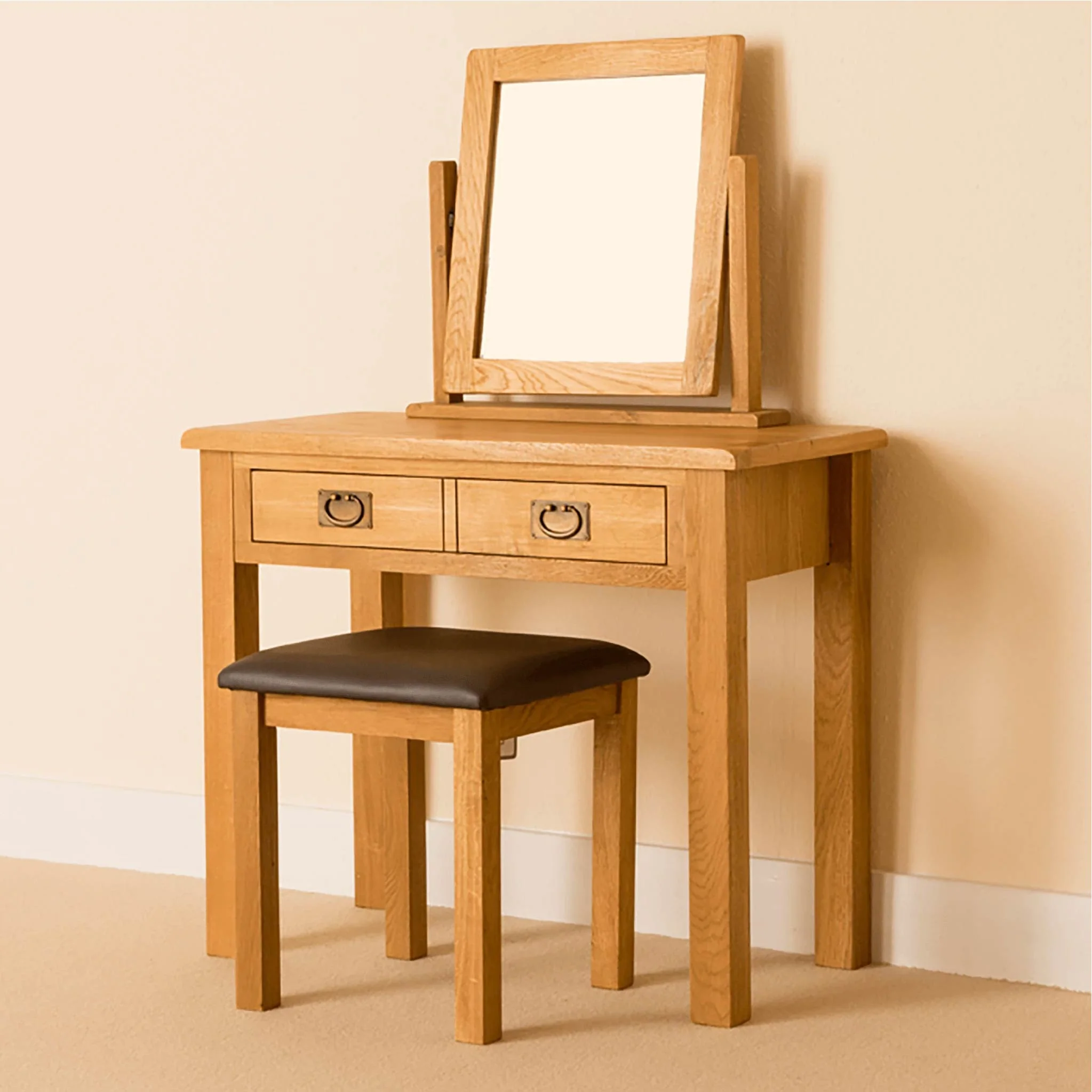Lanner Oak Dressing Table Set - Image 8