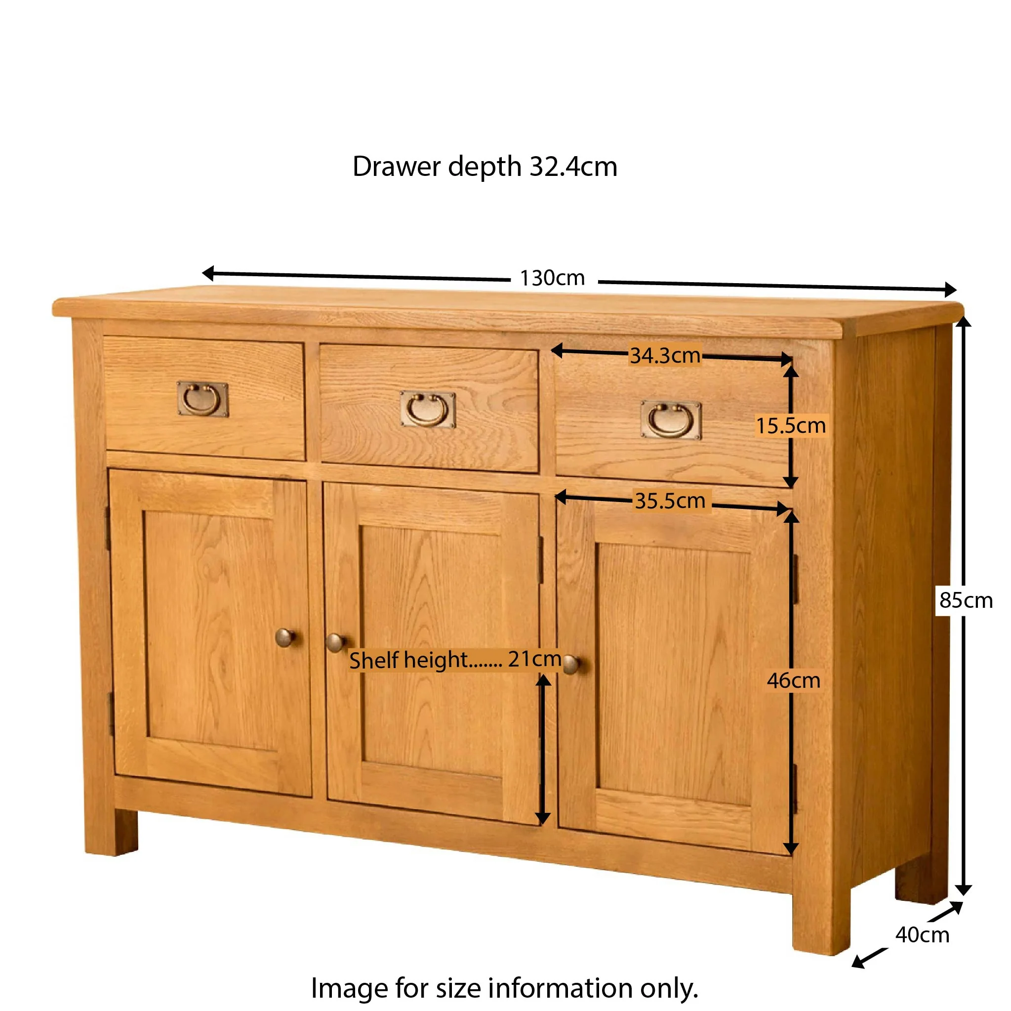 Lanner Oak Large Sideboard - Image 14