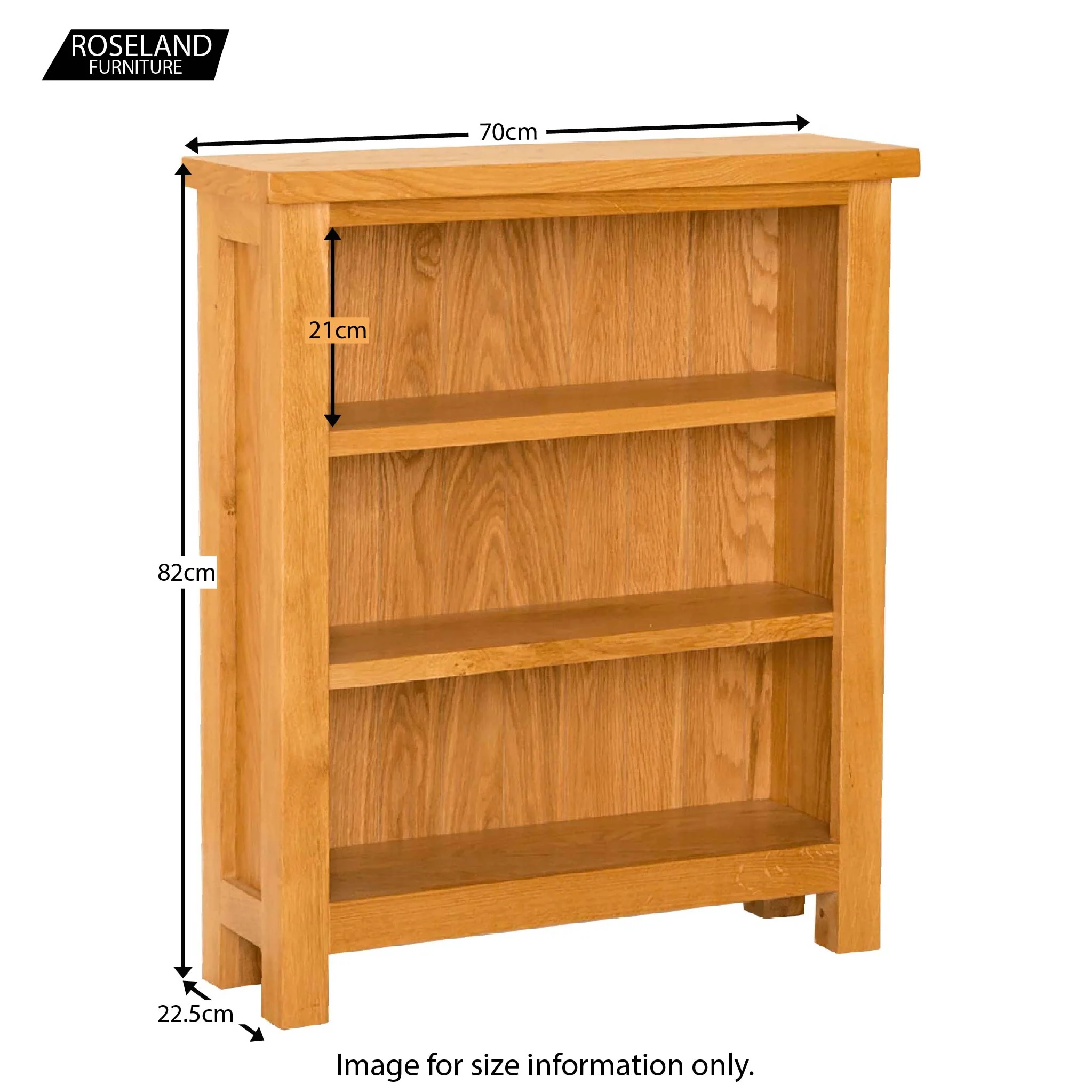 Lanner Oak Small Bookcase - Image 7