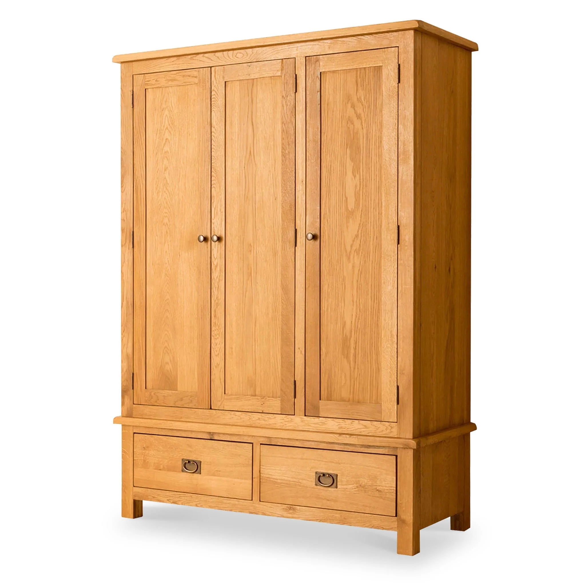 Lanner Oak Triple Wardrobe & Drawers - Image 13